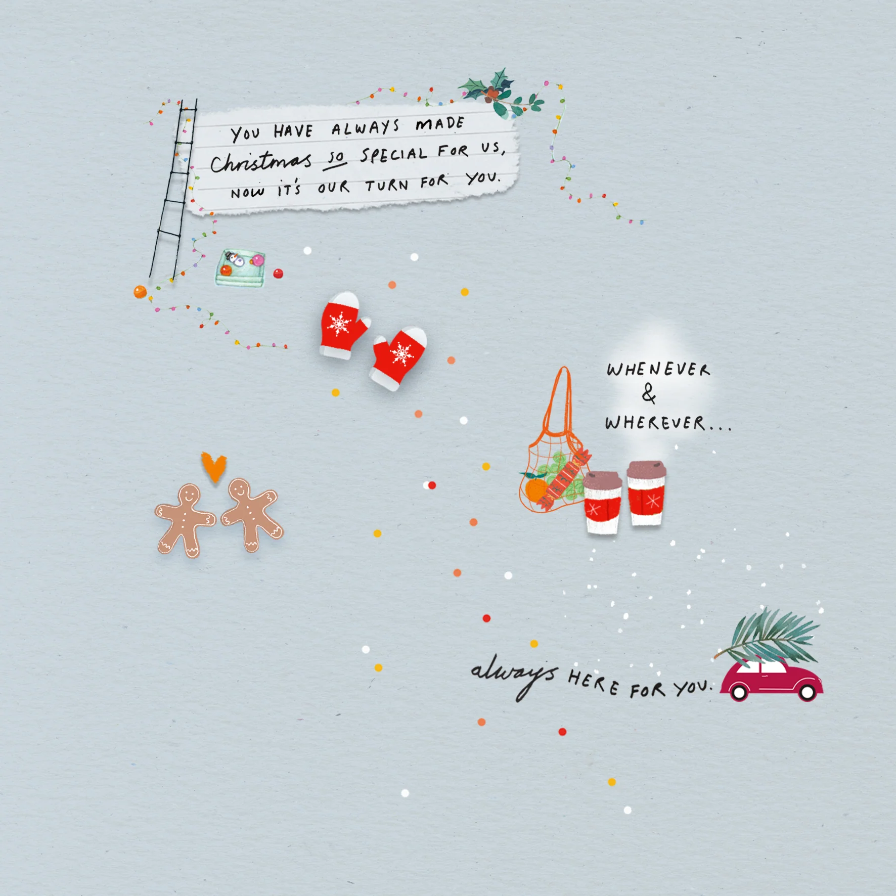 Personalised Maggie's Close Relative 'Living with Cancer' Charity Christmas Card