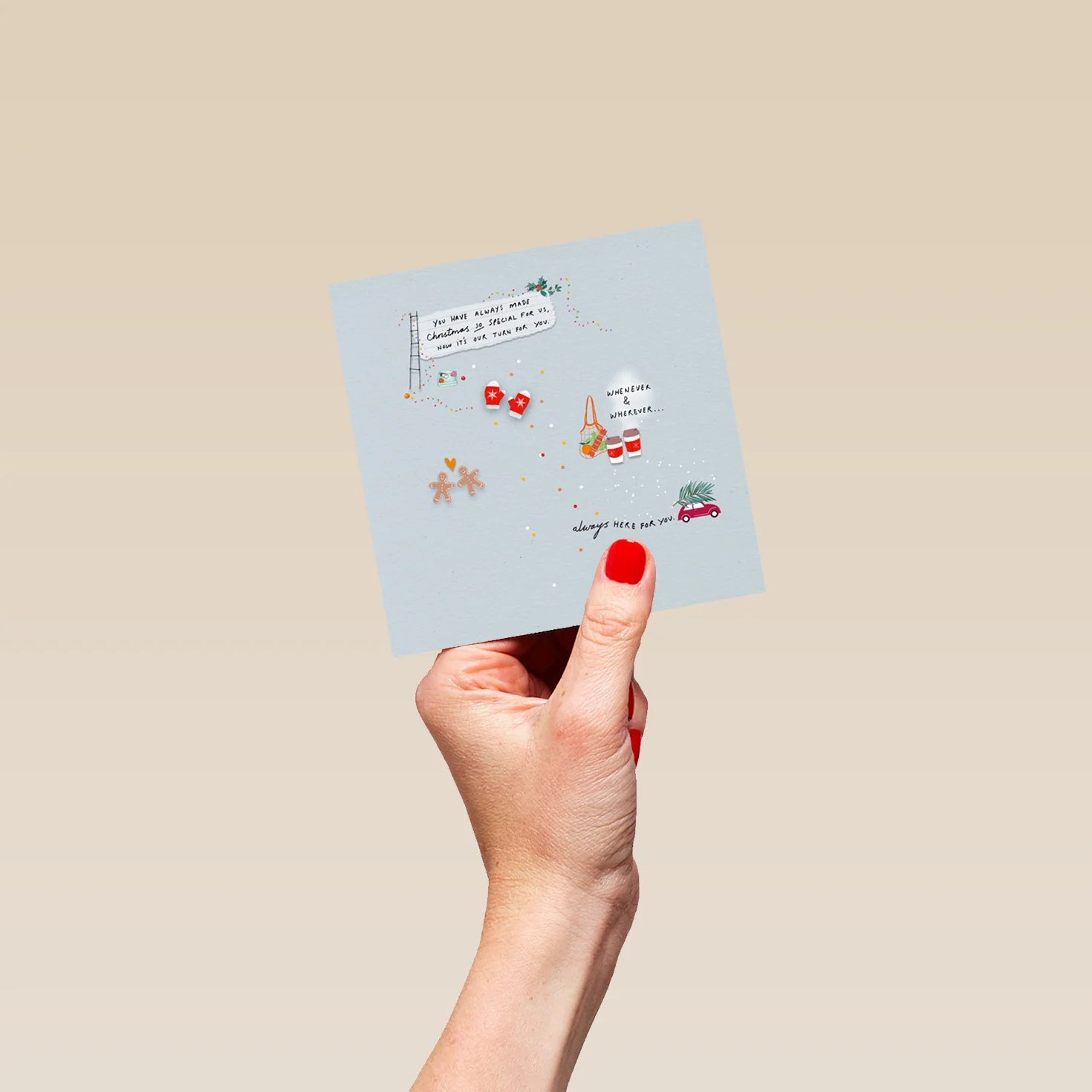 Personalised Maggie's Close Relative 'Living with Cancer' Charity Christmas Card - Image 4