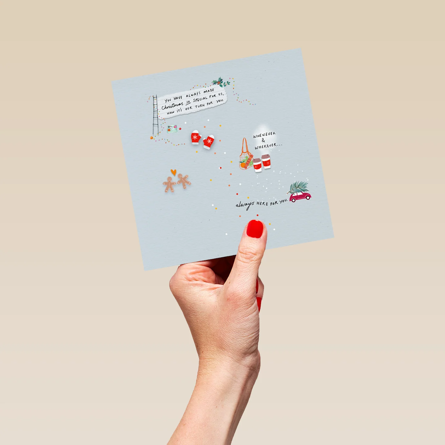 Personalised Maggie's Close Relative 'Living with Cancer' Charity Christmas Card - Image 5