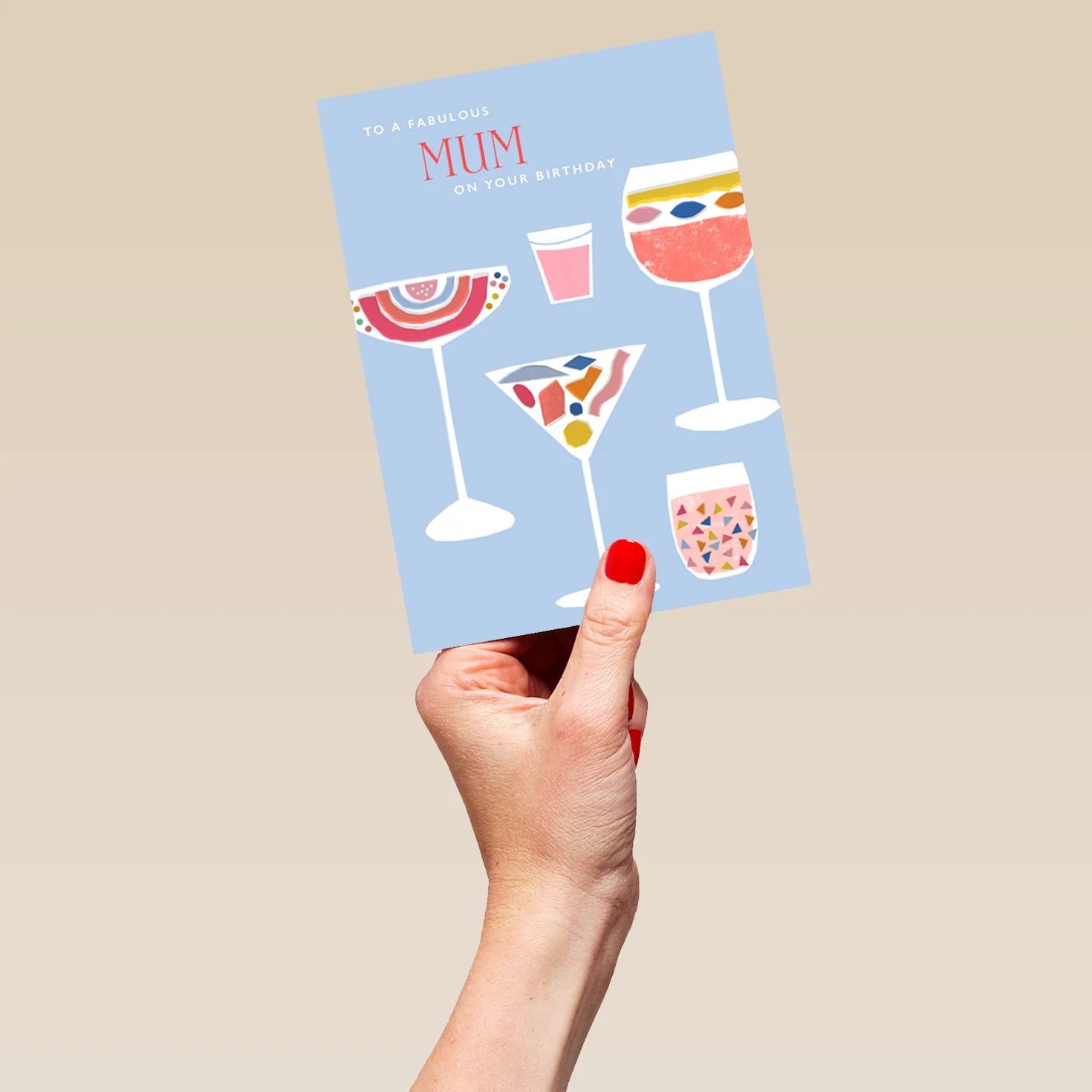 Personalised Cocktail Glasses For Mum Card - Image 5