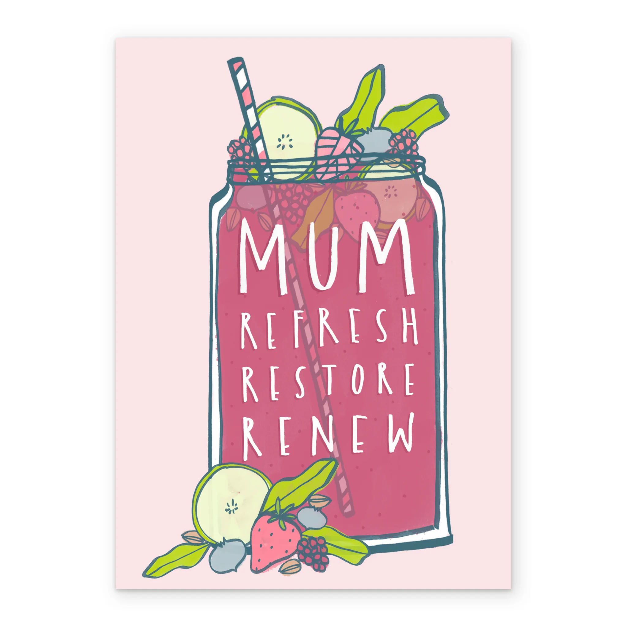 Personalised Cocktail Straw Design For Mum Card - Image 2