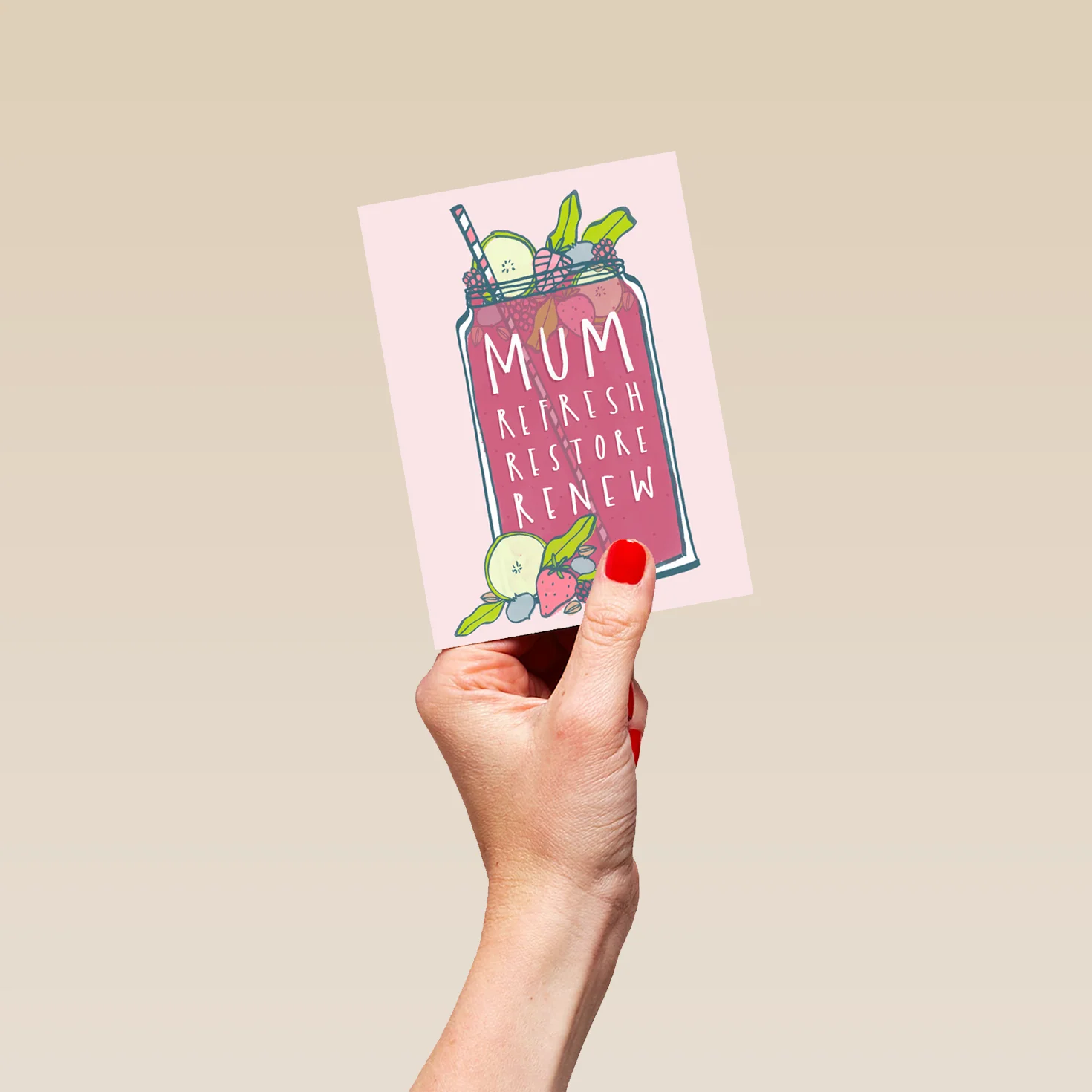 Personalised Cocktail Straw Design For Mum Card - Image 4