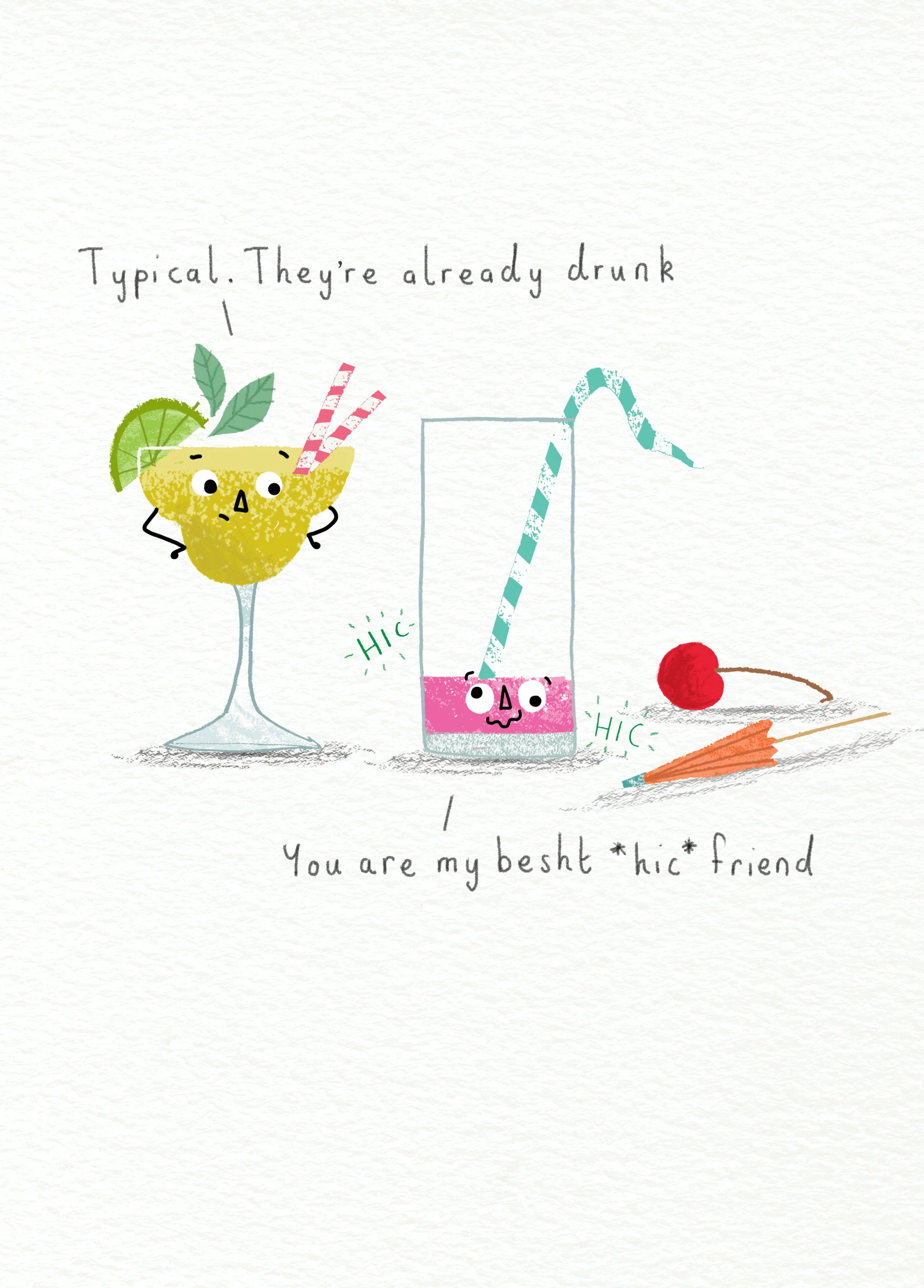 Personalised Cocktails Already Drunk Card