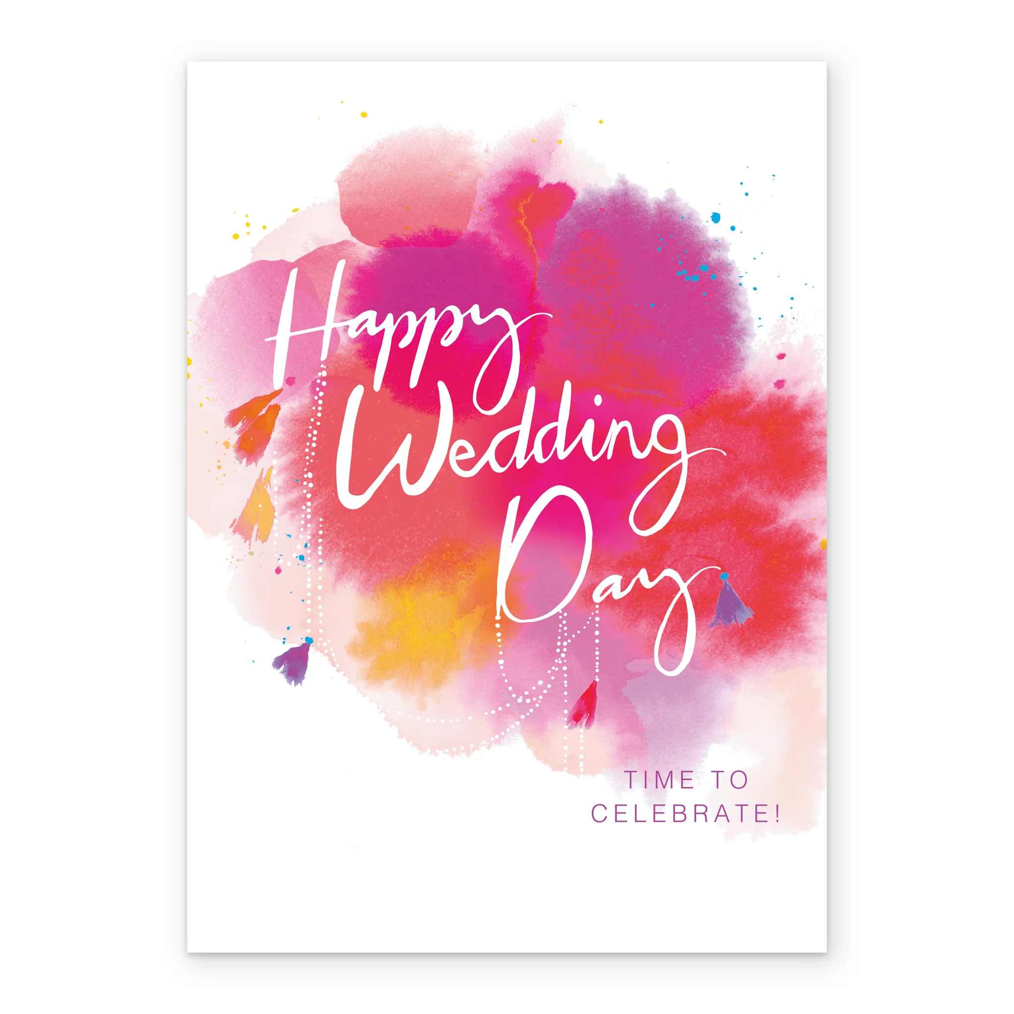 Personalised Colour Splash Wedding Congratulations Card - Image 2