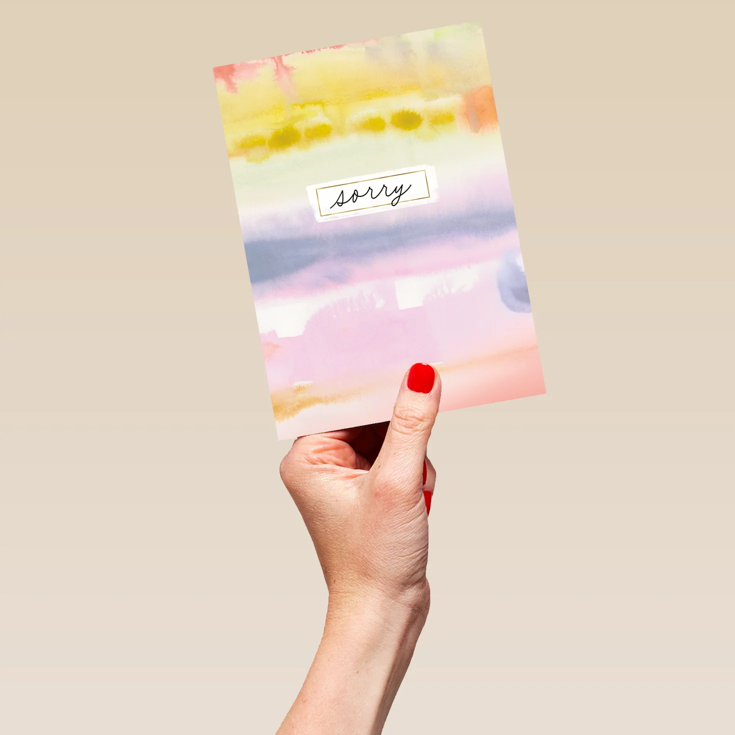 Personalised Colourful Abstract Design Sorry Card - Image 5