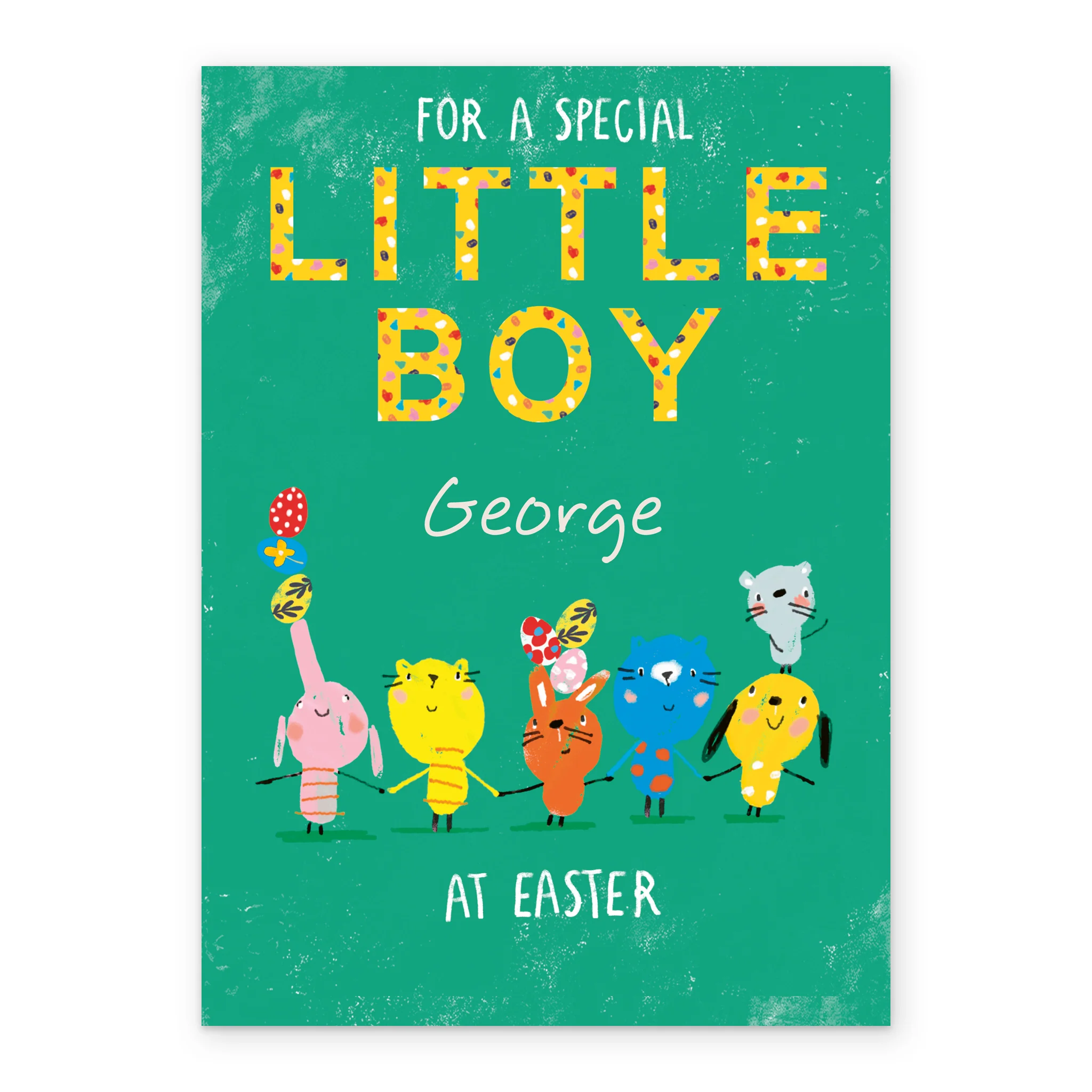 Personalised Colourful Animals Easter Card for A Special Little Boy - Image 2