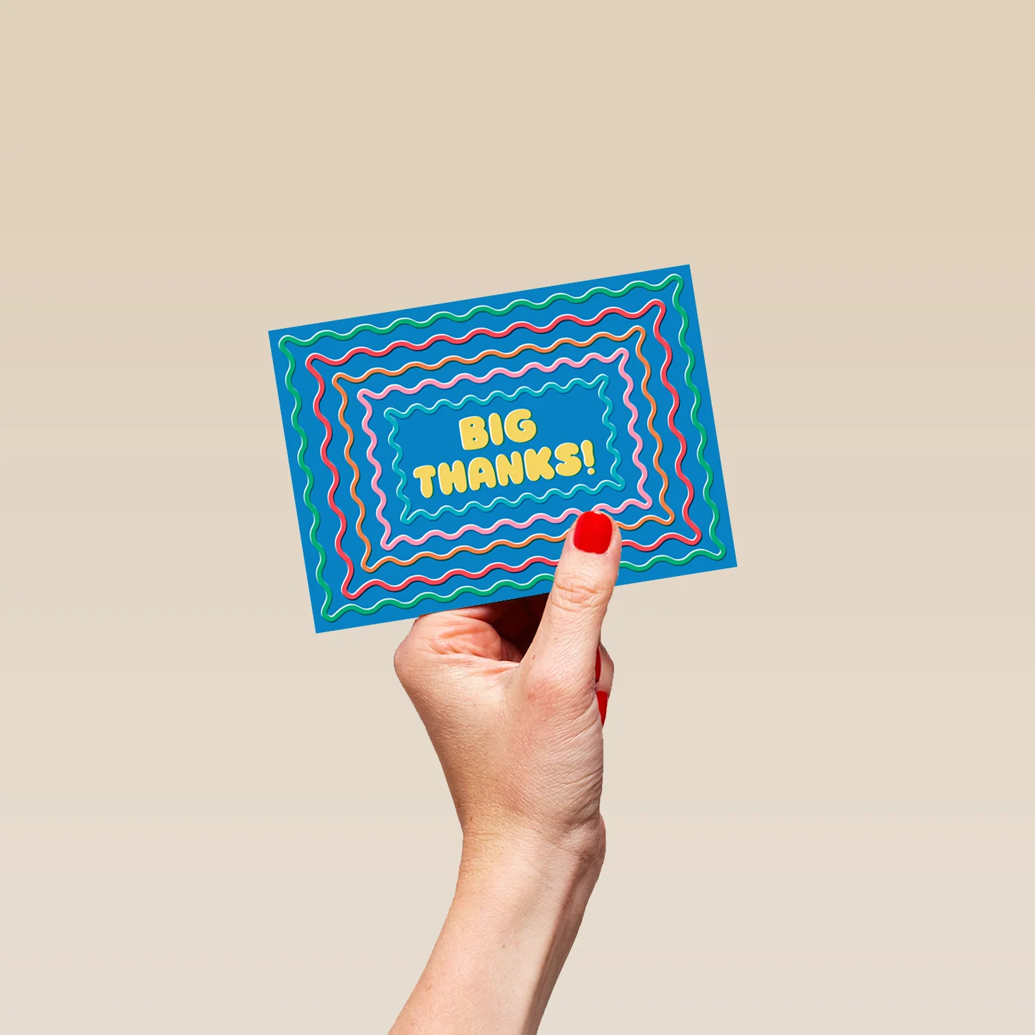 Personalised Colourful 'Big Thanks' Thank You Card - Image 4