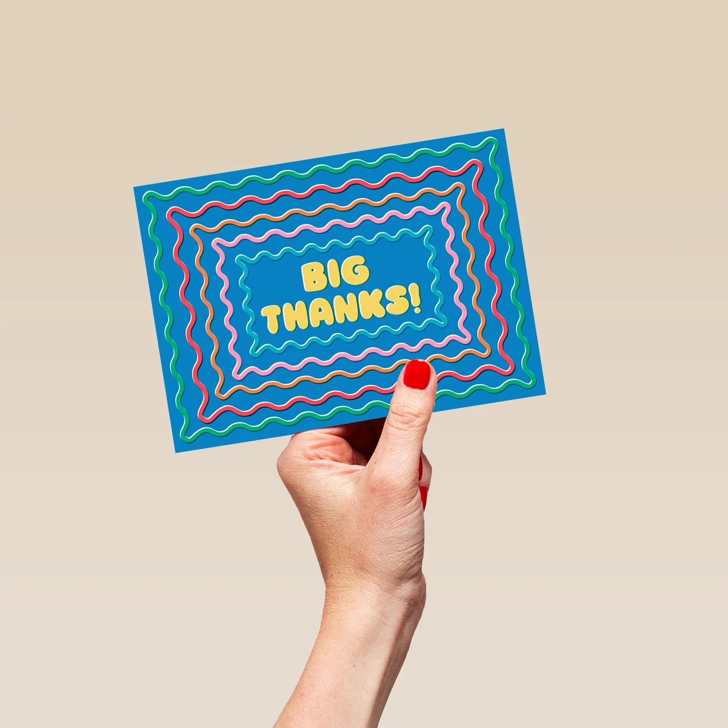 Personalised Colourful 'Big Thanks' Thank You Card - Image 5