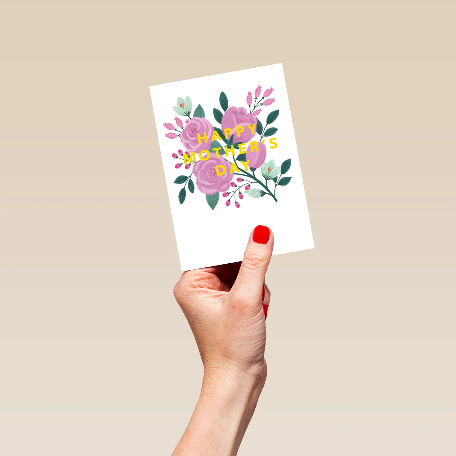 Personalised Colourful Bunch of Flowers Mother's Day Card - Image 4