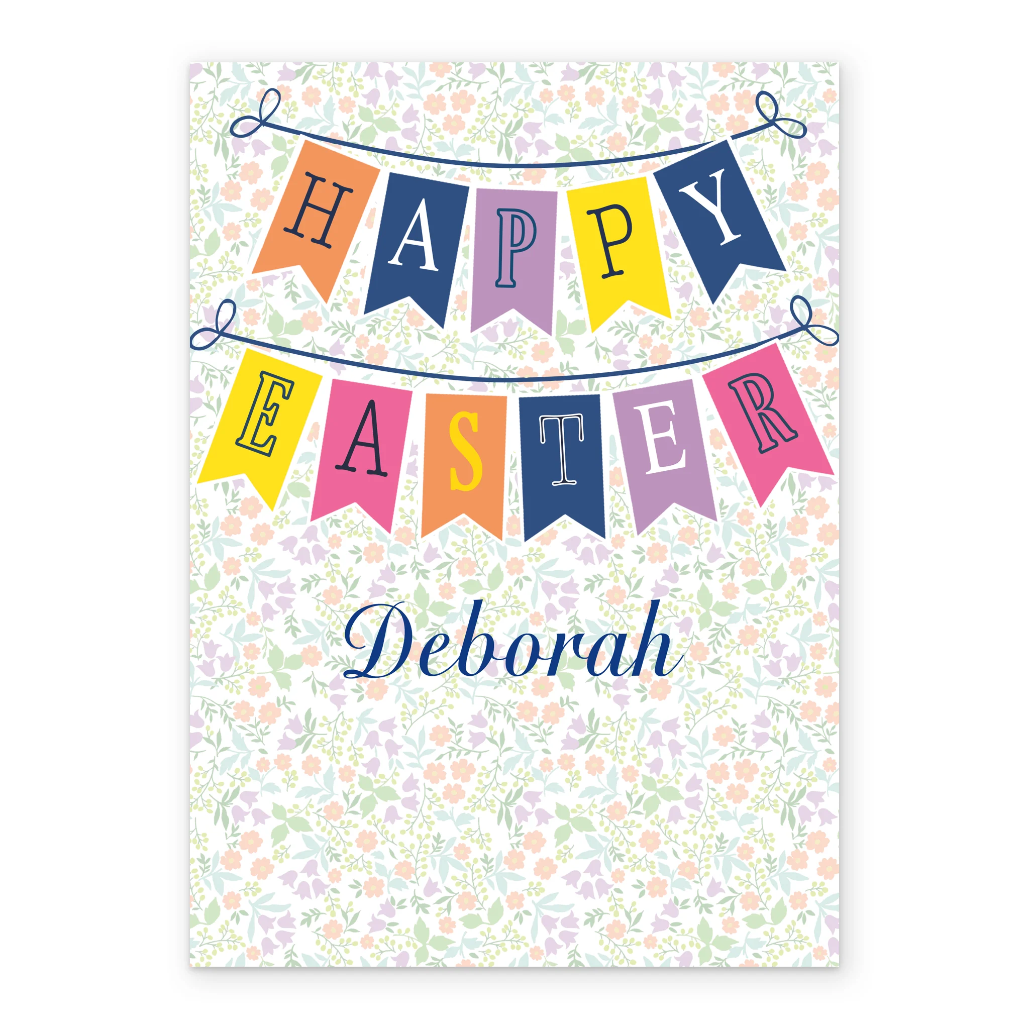 Personalised Colourful Bunting Easter Card - Image 2