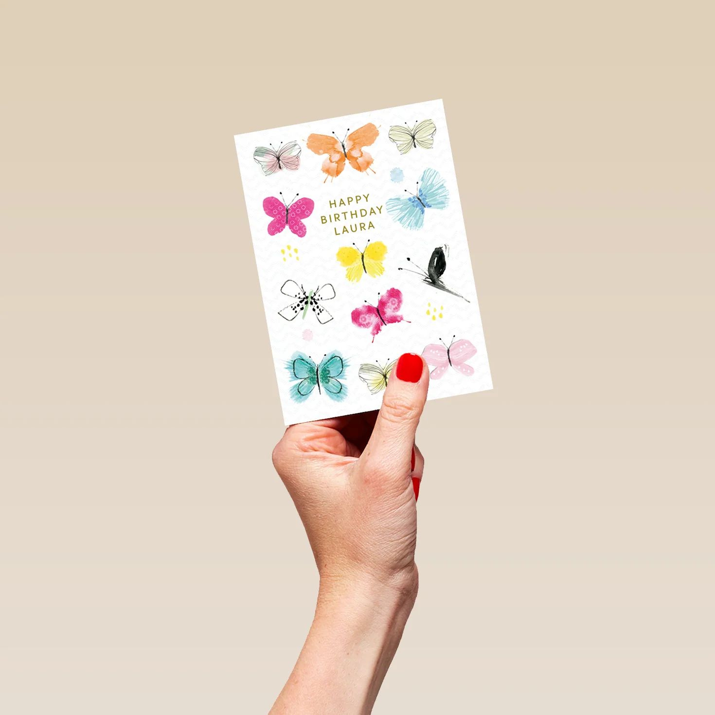 Personalised Colourful Butterflies Birthday Card - Image 4