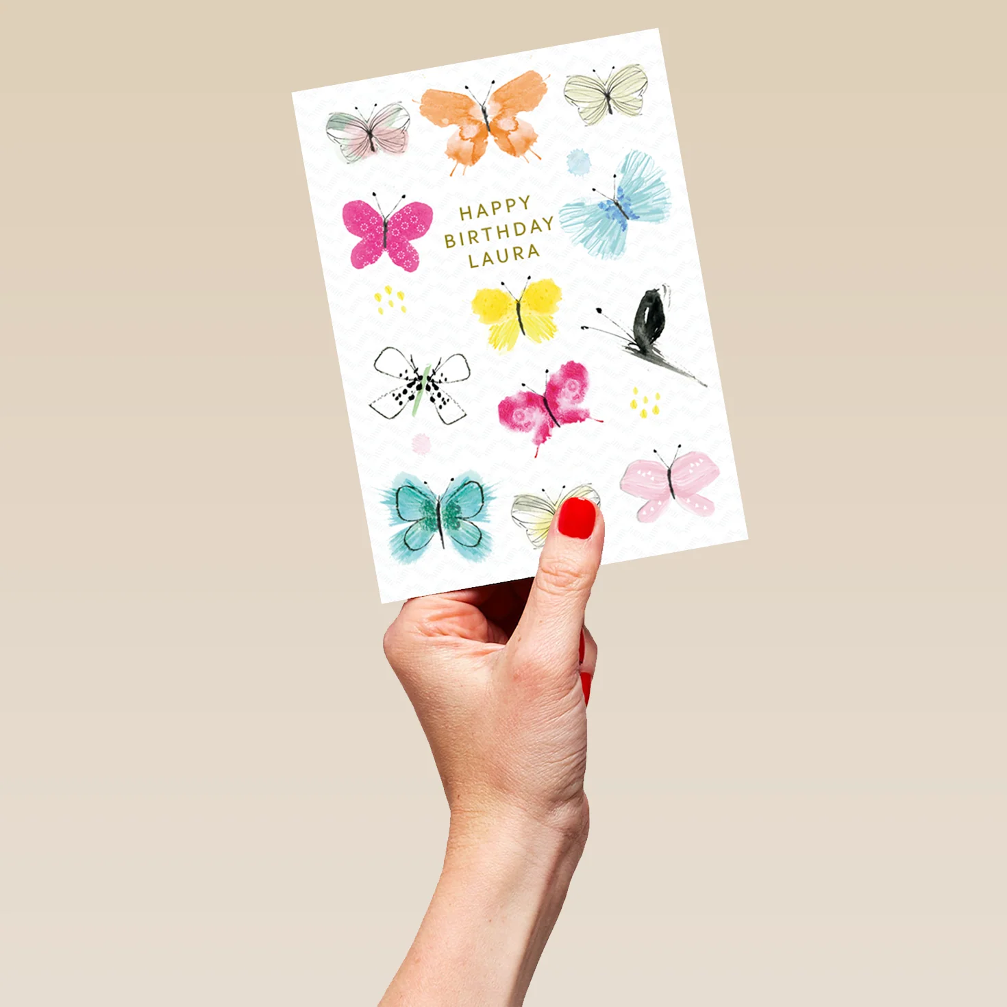 Personalised Colourful Butterflies Birthday Card - Image 5