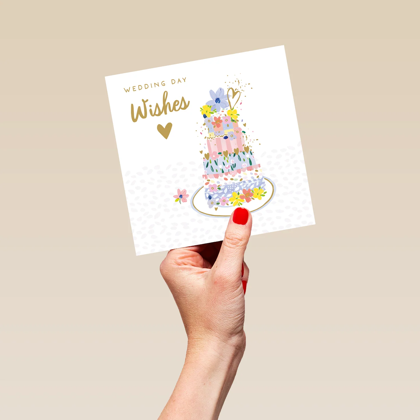 Personalised Colourful Cake Wedding Card - Image 5