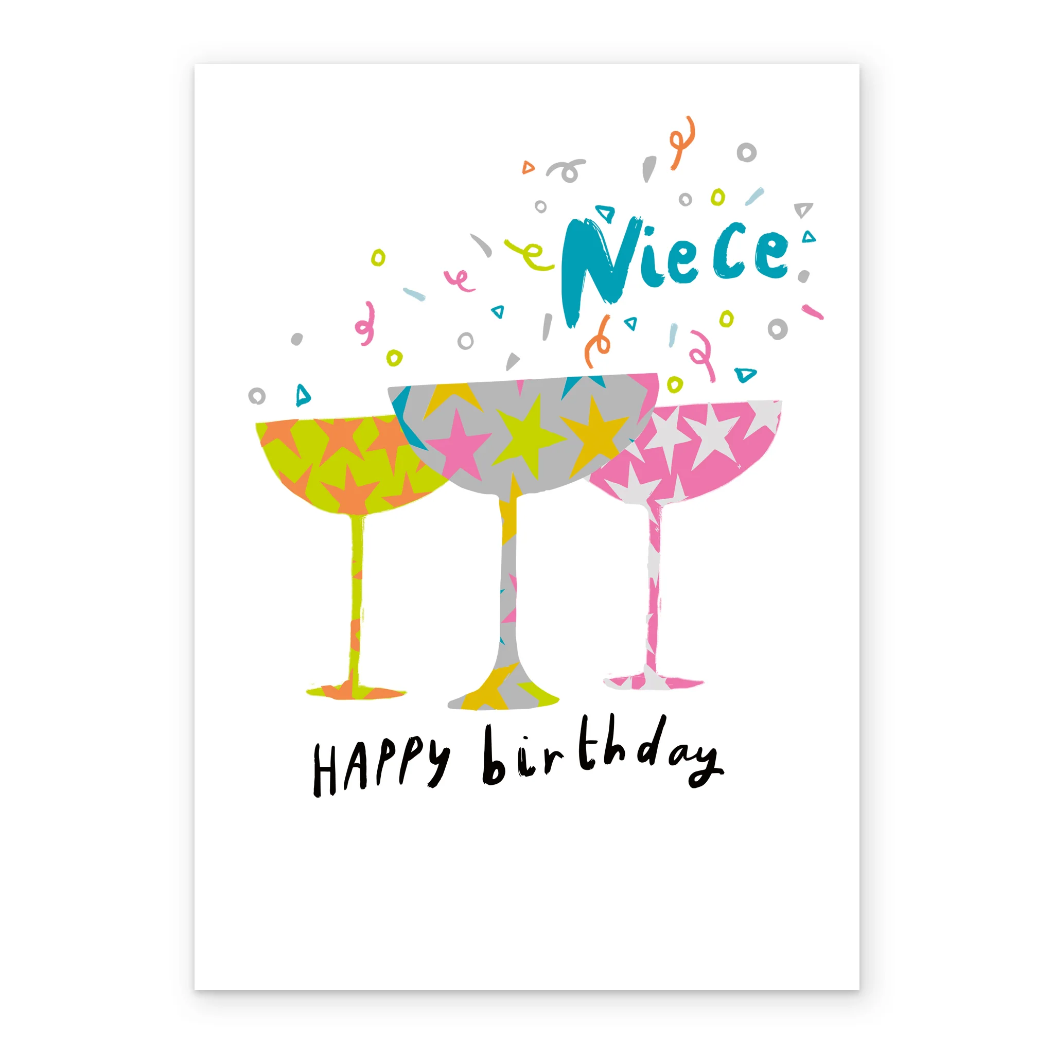 Personalised Colourful Cocktails Birthday Card For Niece - Image 2