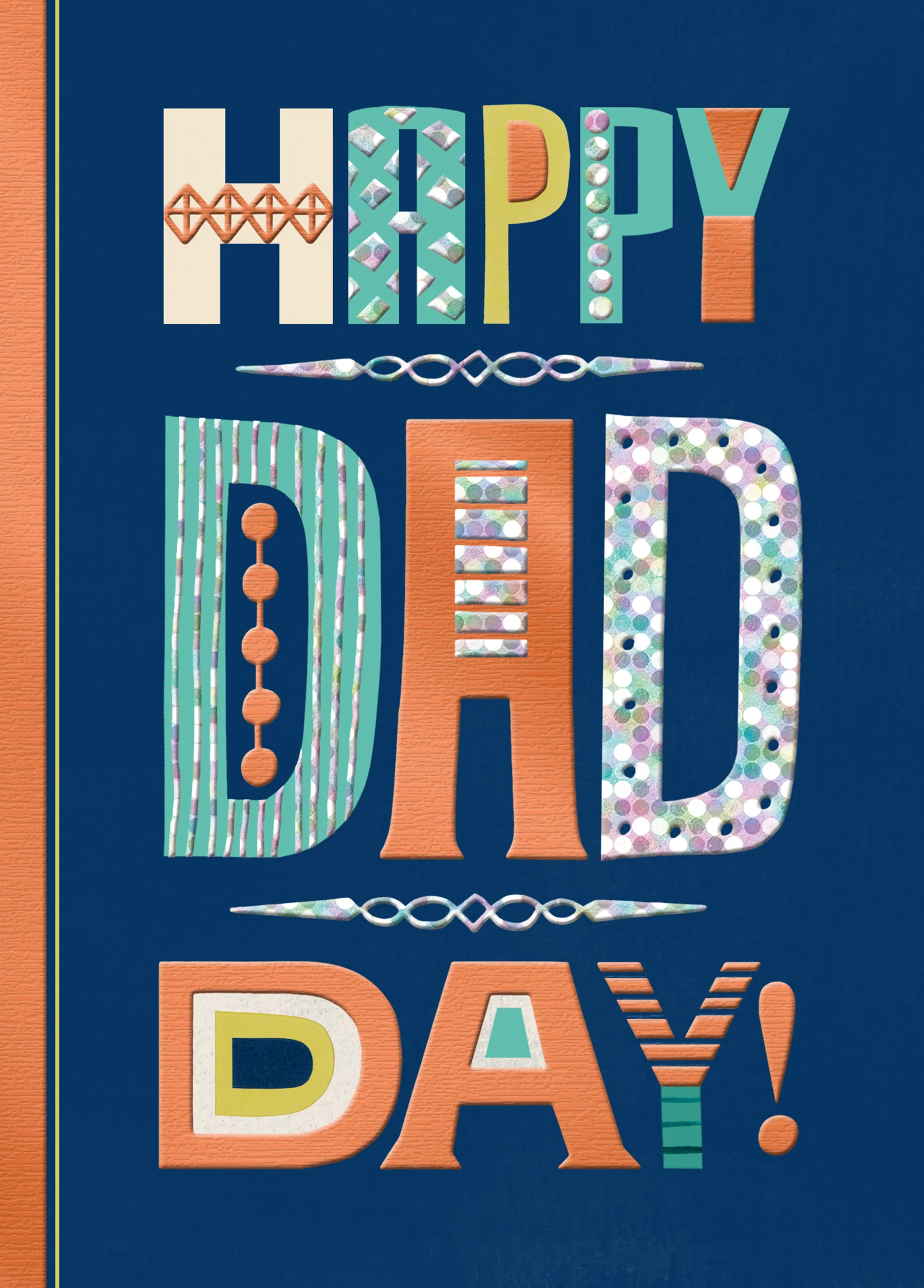 Personalised Colourful 'Dad Day' Father's Day Card for Dad