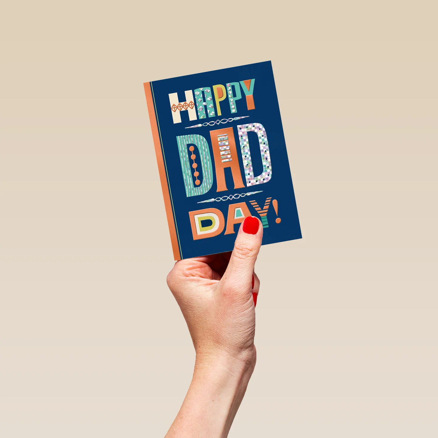 Personalised Colourful 'Dad Day' Father's Day Card for Dad - Image 4