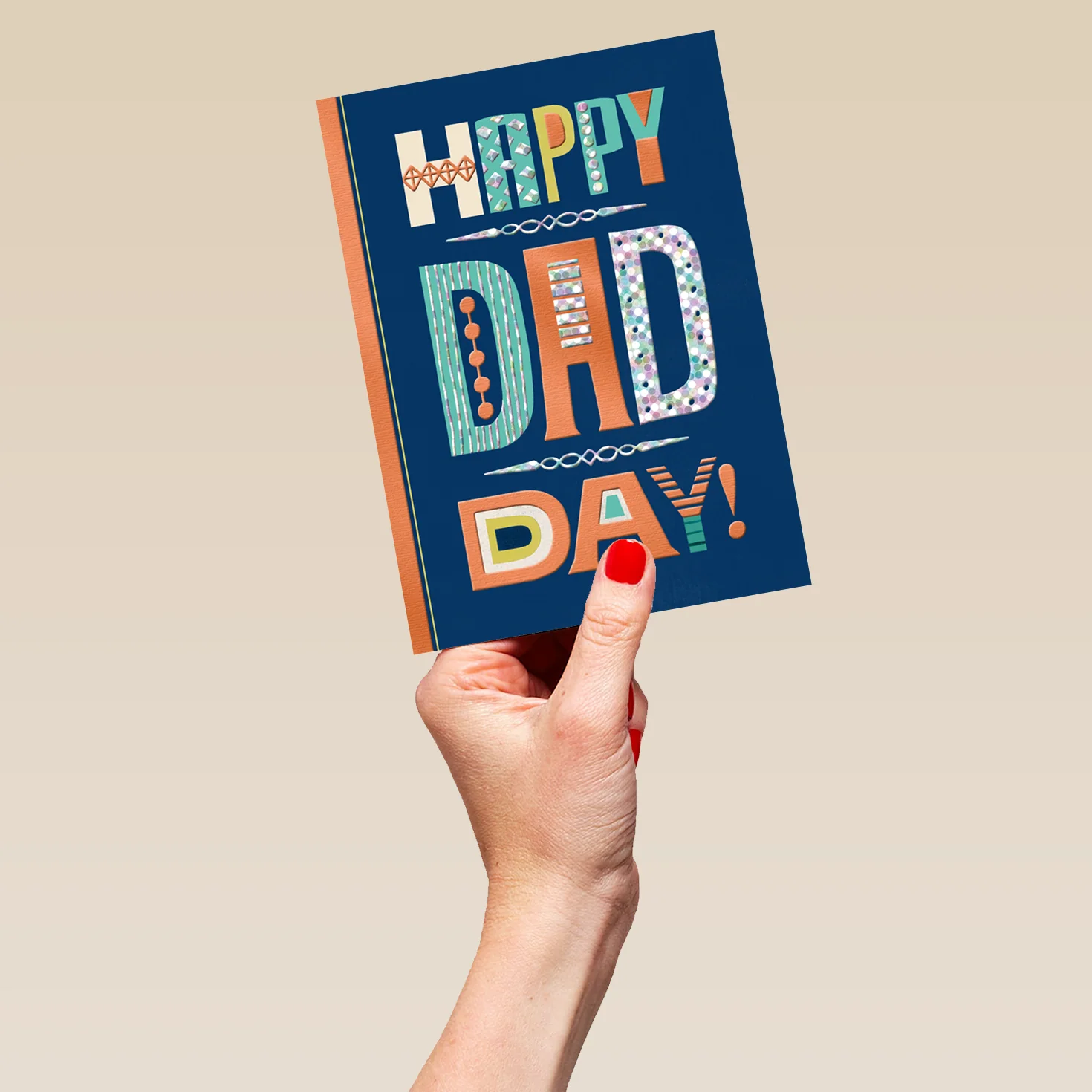 Personalised Colourful 'Dad Day' Father's Day Card for Dad - Image 5
