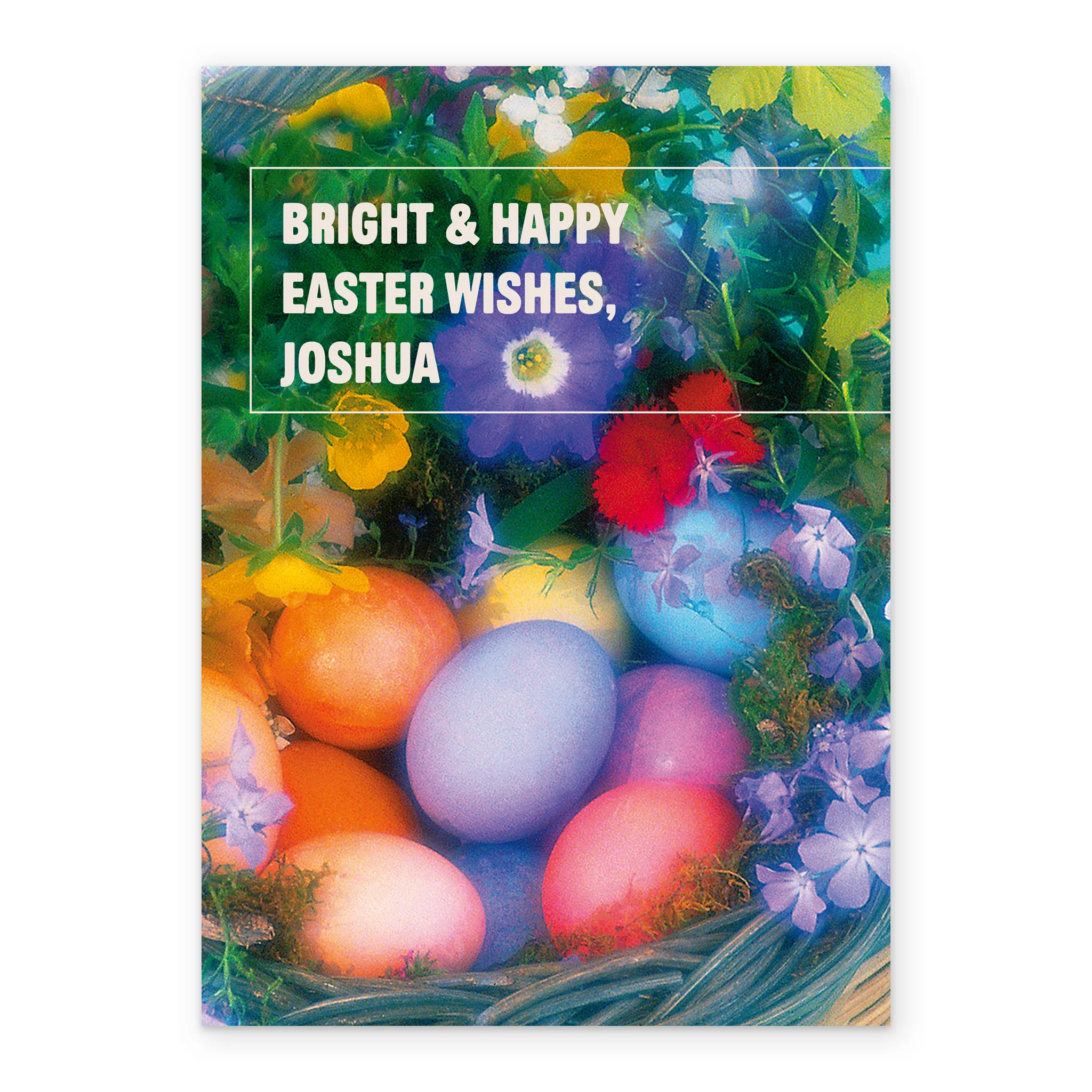Personalised Colourful Egg Basket Easter Card - Image 2