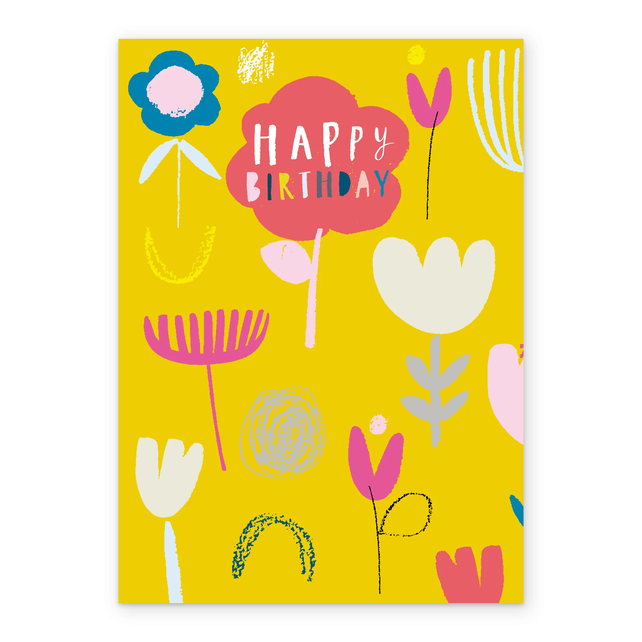 Personalised Colourful Floral Birthday Card - Image 2