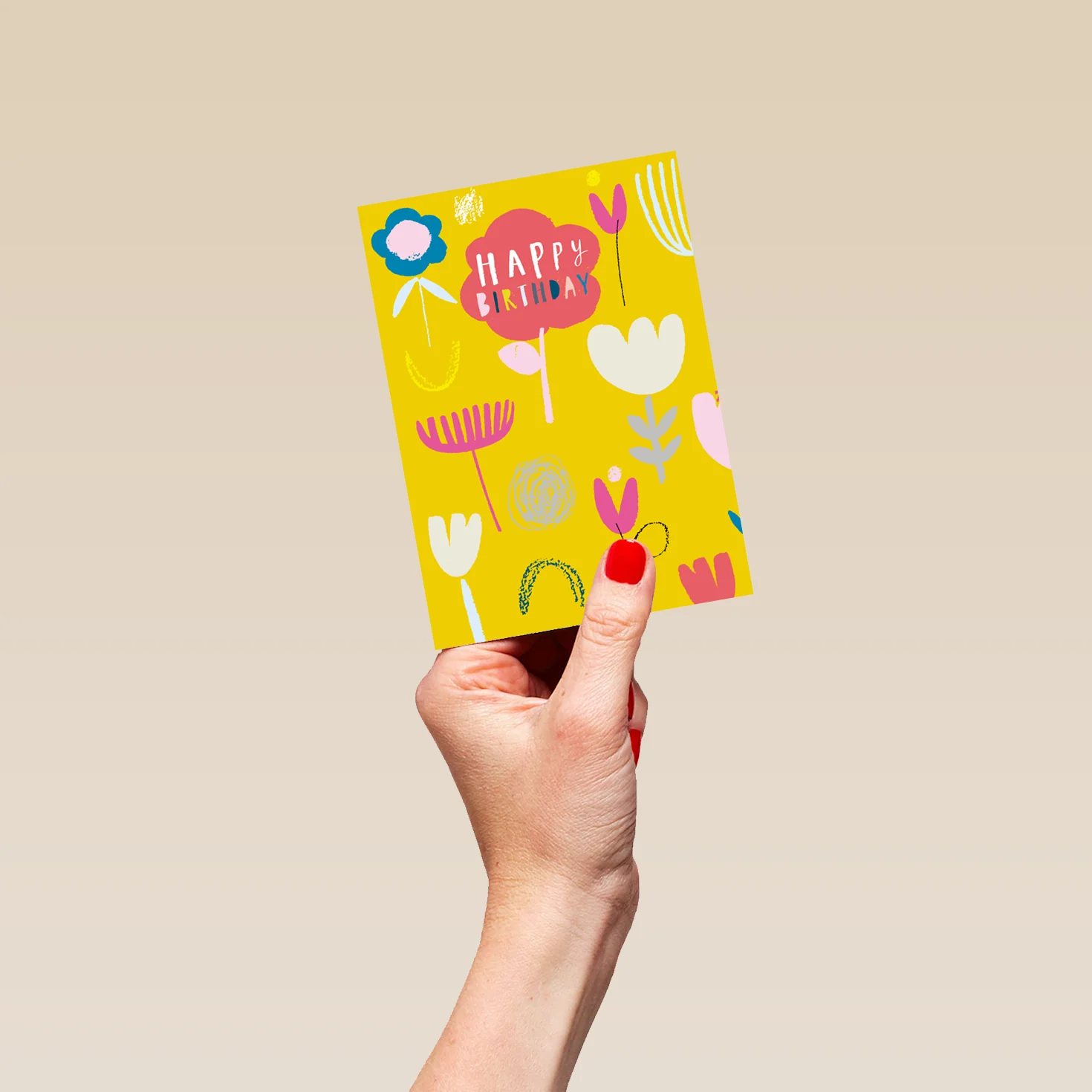 Personalised Colourful Floral Birthday Card - Image 4