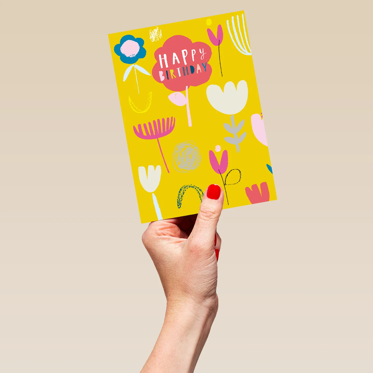 Personalised Colourful Floral Birthday Card - Image 5