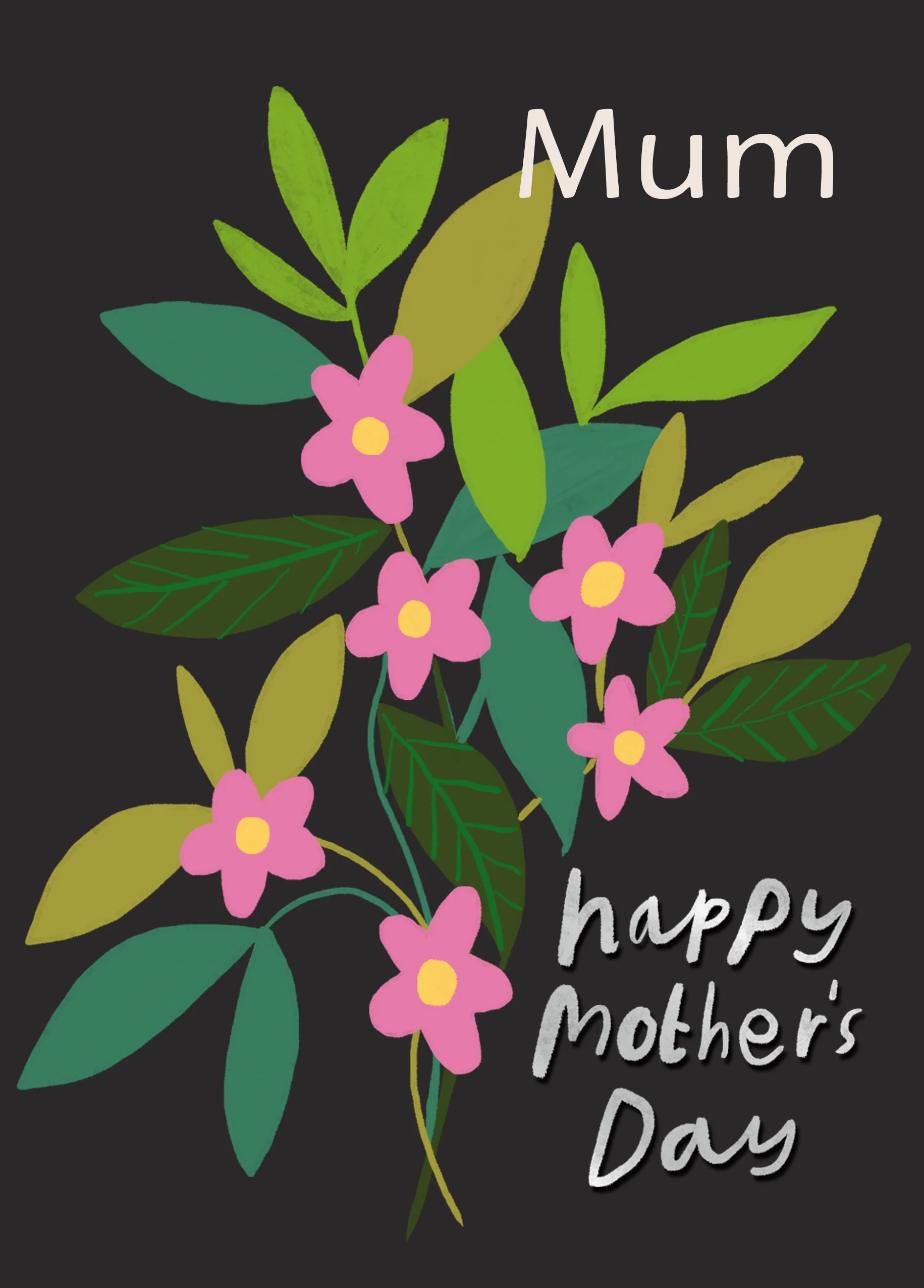 Personalised Colourful Floral Bouquet Mother's Day Card For Mum