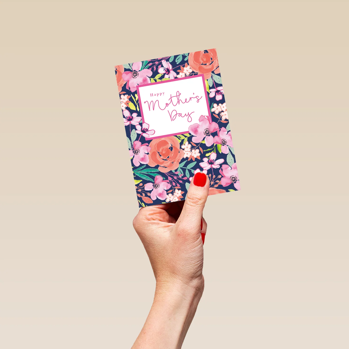 Personalised Colourful Floral Pattern Mother's Day Card - Image 4