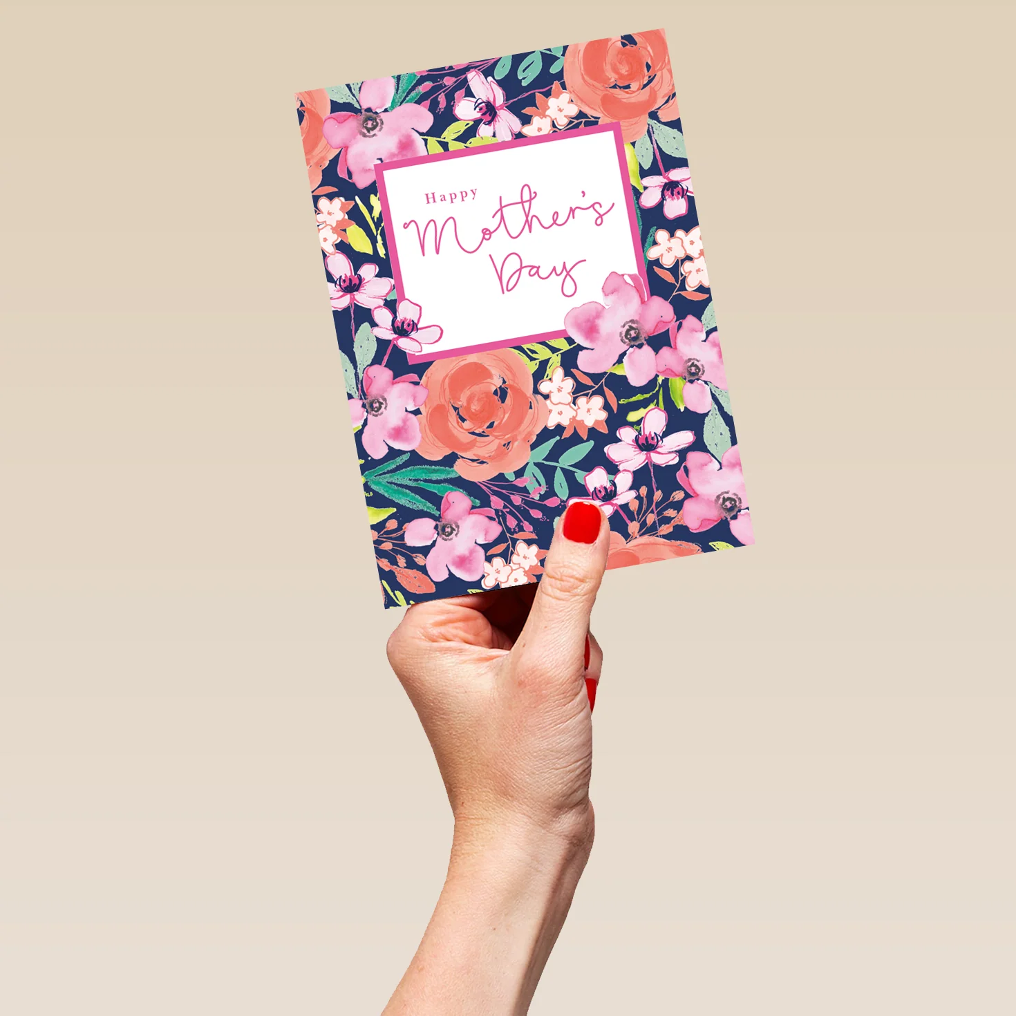 Personalised Colourful Floral Pattern Mother's Day Card - Image 5