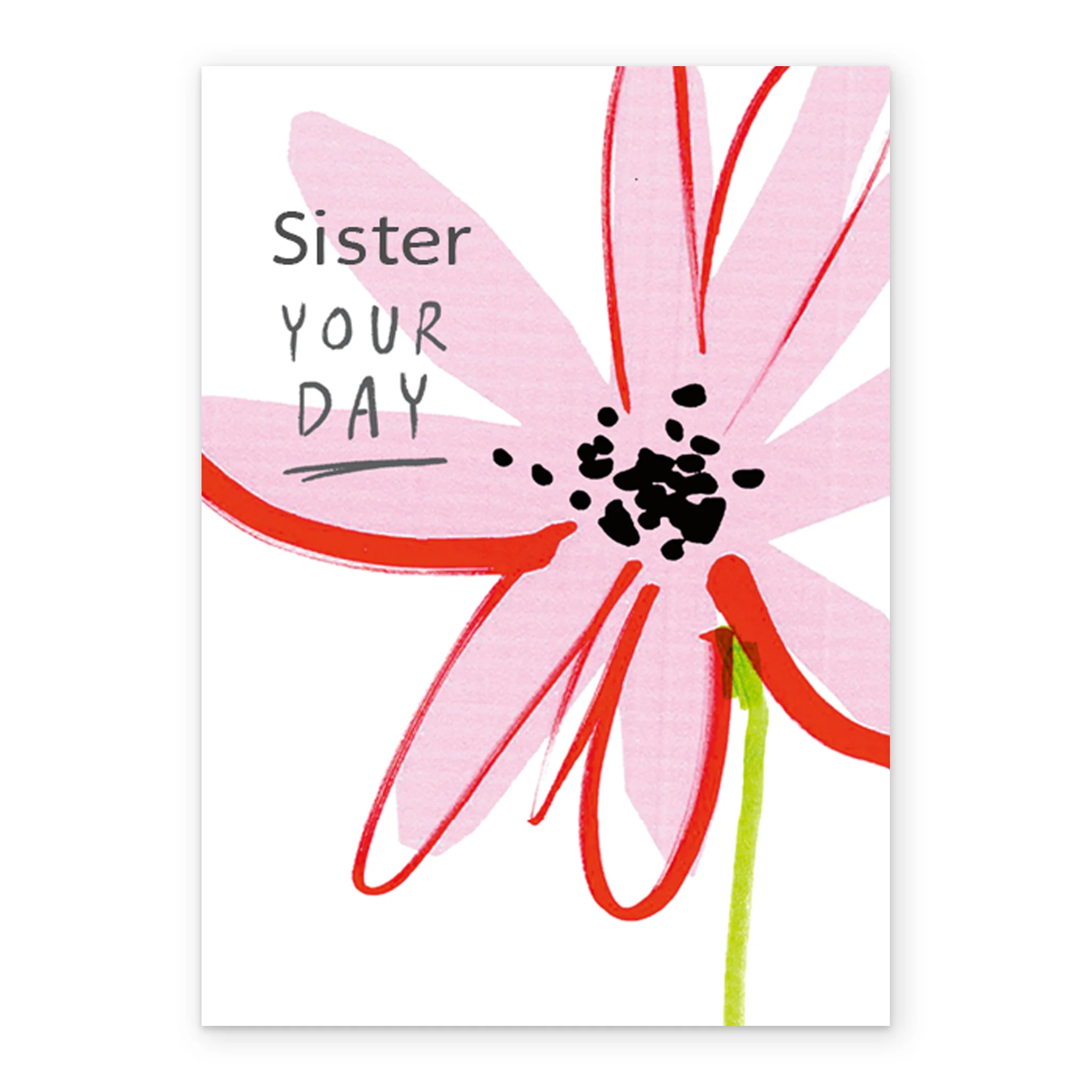 Personalised Colourful Floral Pattern Sister Birthday Card - Image 2