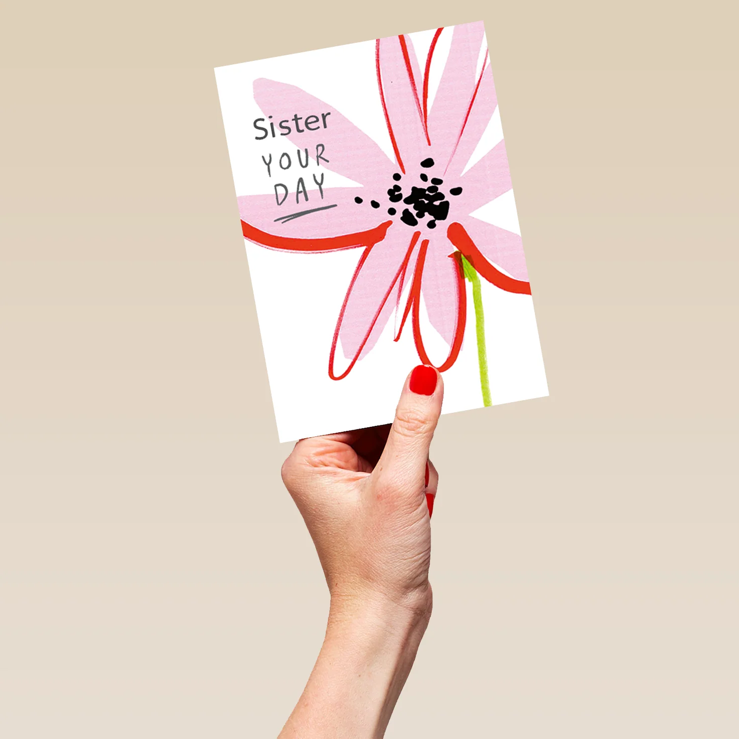 Personalised Colourful Floral Pattern Sister Birthday Card - Image 5