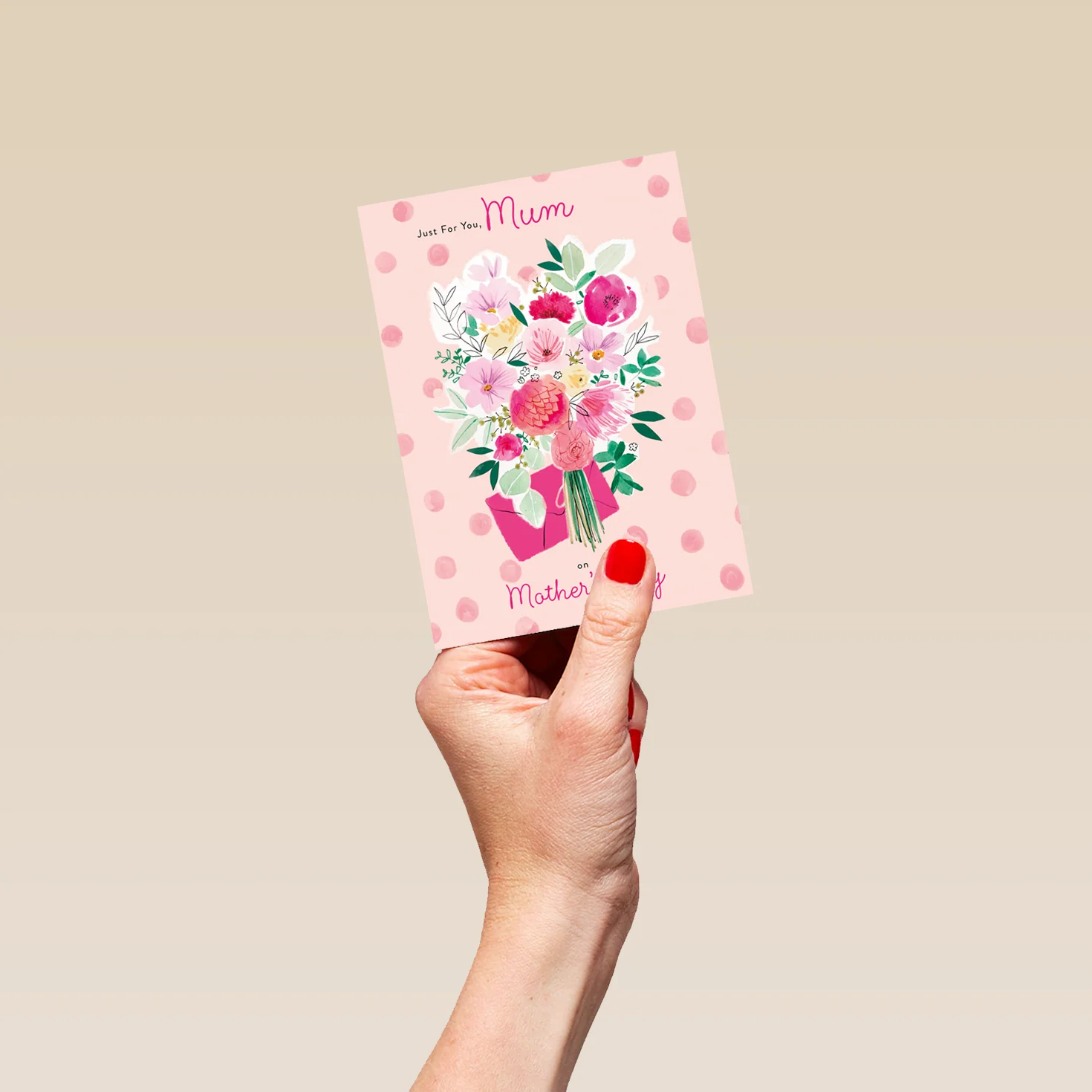 Personalised Colourful Flower Bouquet Mother's Day Card For Mum - Image 4