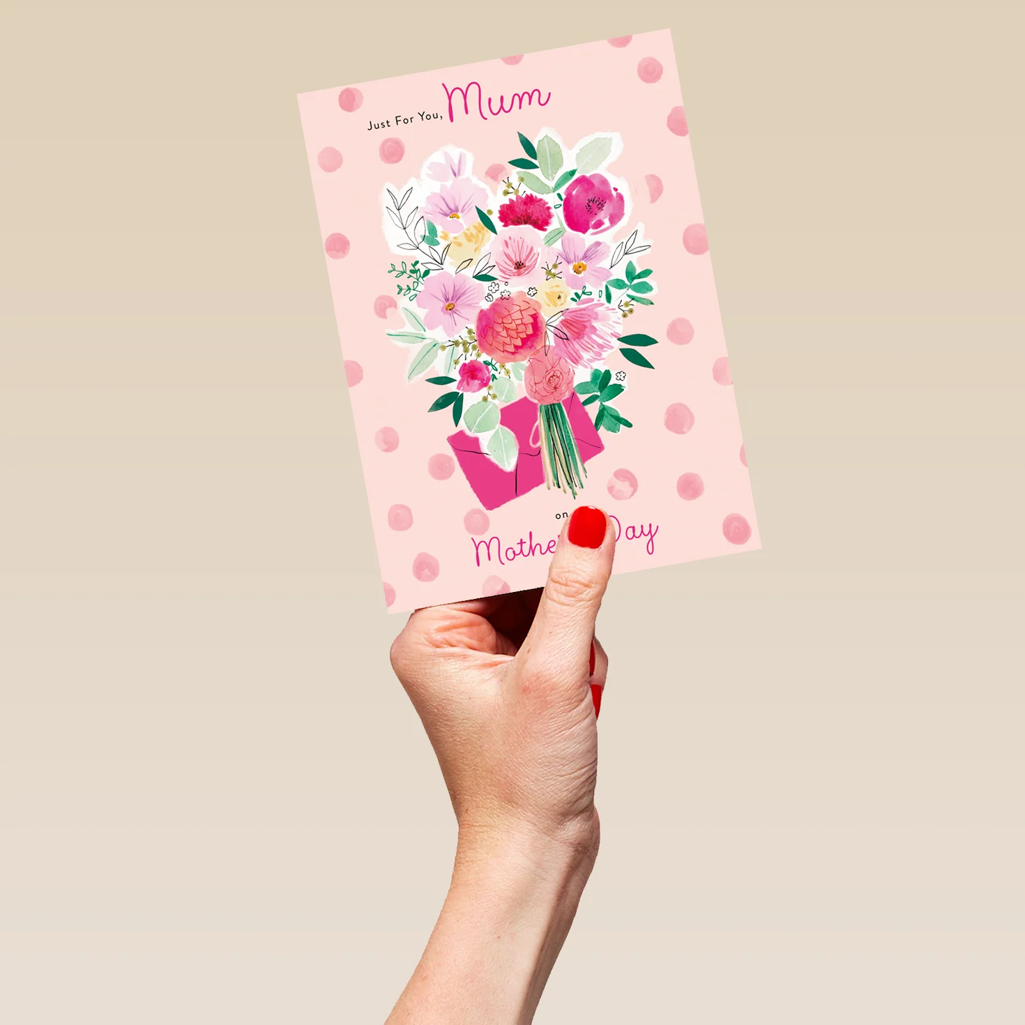 Personalised Colourful Flower Bouquet Mother's Day Card For Mum - Image 5