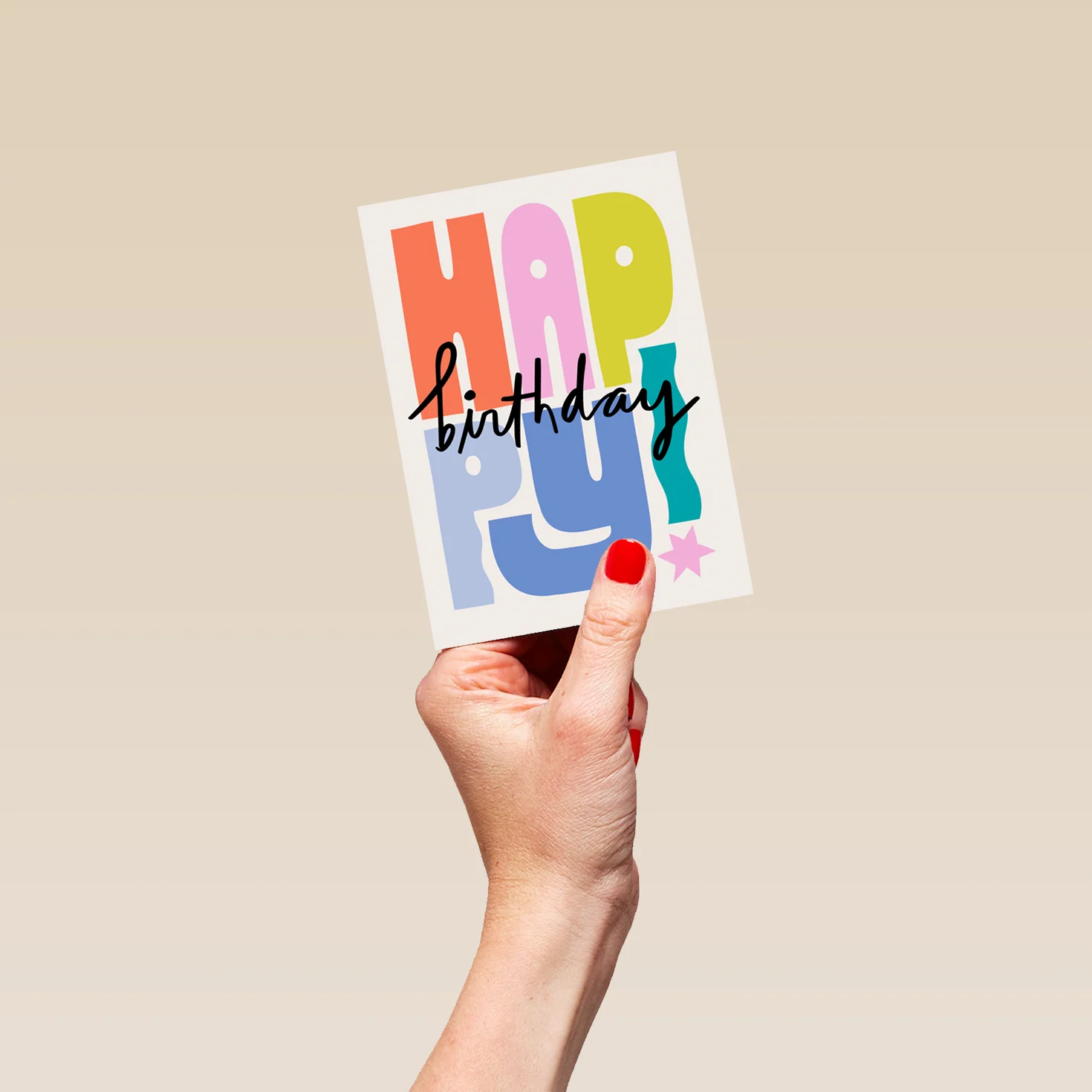 Personalised Colourful 'Happy' Birthday Card - Image 4
