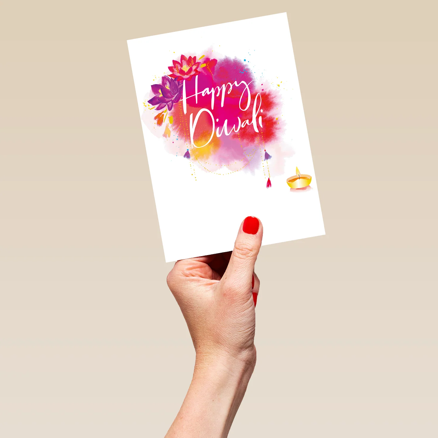 Personalised Colourful Happy Diwali Card - Image 5