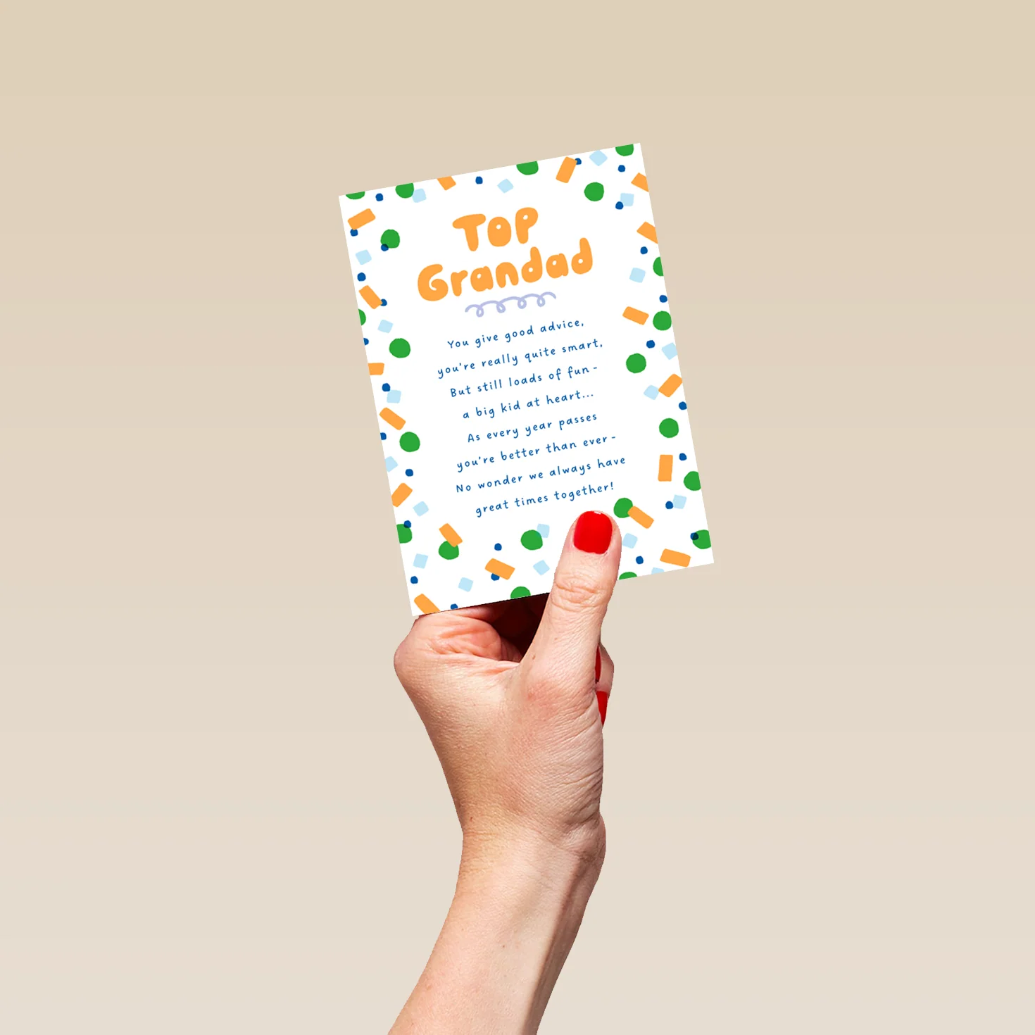 Personalised Colourful Heartfelt Birthday Card for Grandad - Image 4