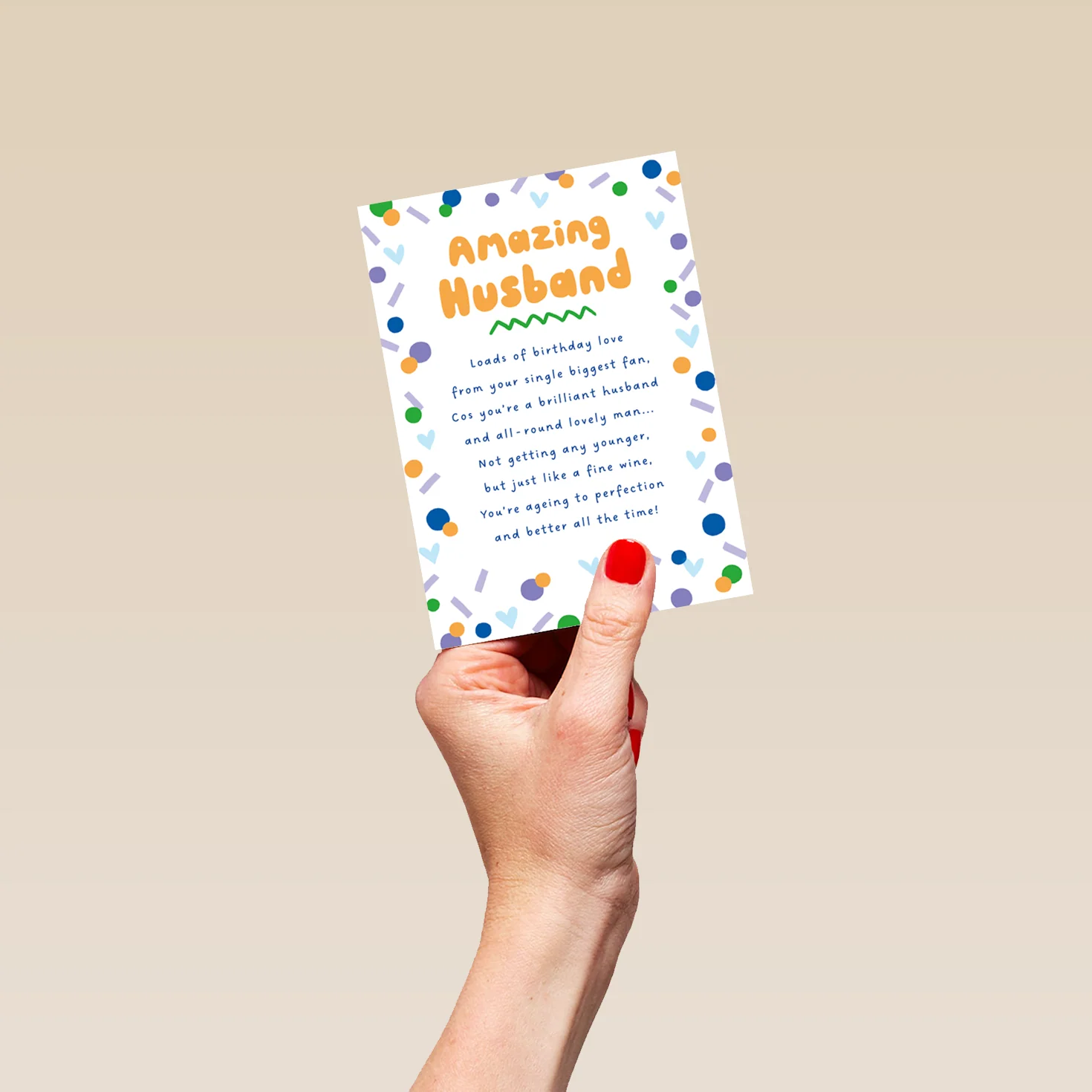 Personalised Colourful Heartfelt Birthday Card for Husband - Image 4