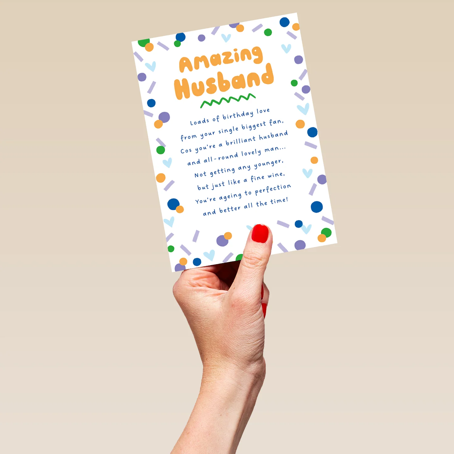 Personalised Colourful Heartfelt Birthday Card for Husband - Image 5