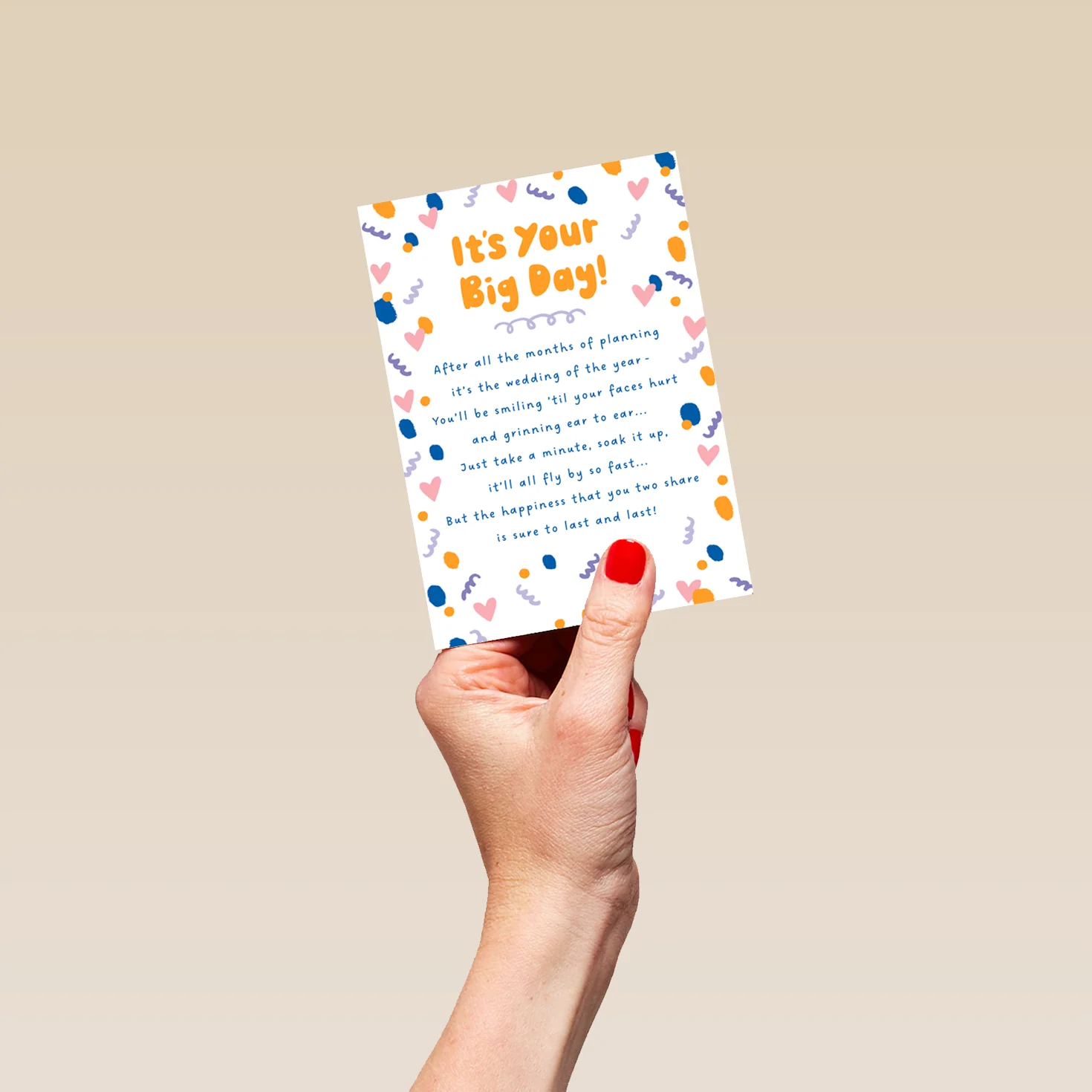 Personalised Colourful Heartfelt Wedding Card - Image 4