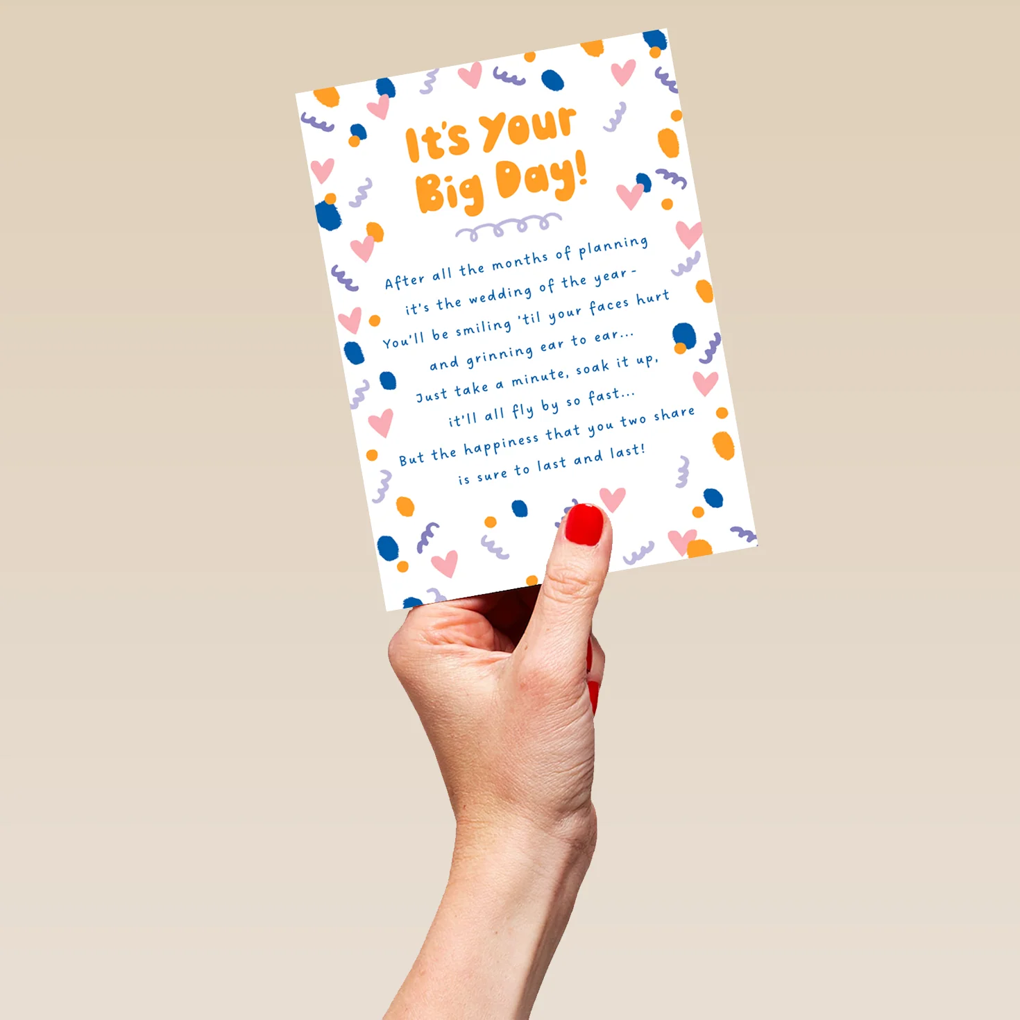 Personalised Colourful Heartfelt Wedding Card - Image 5