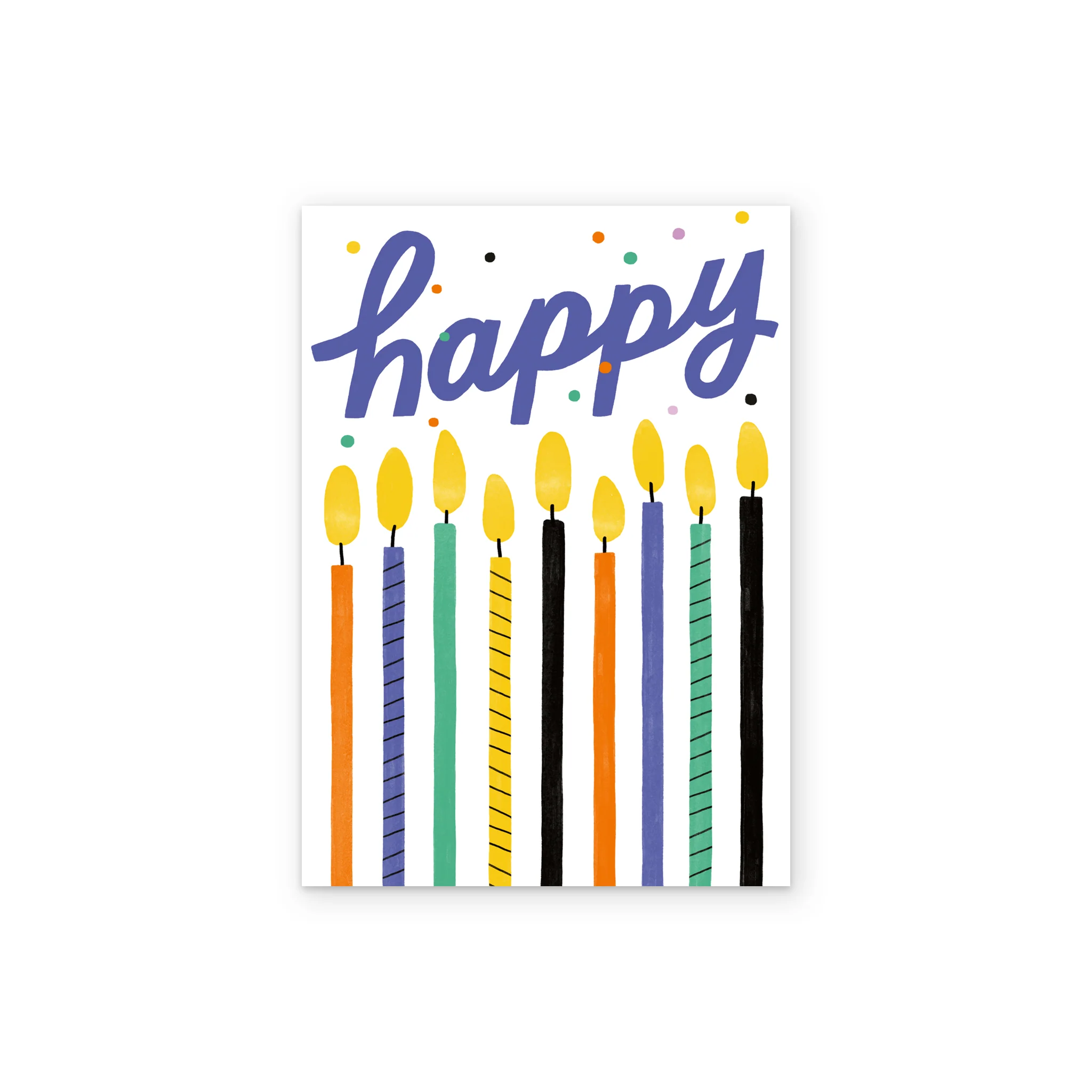 Personalised 'Colourful Illustrated Candles' Birthday Card - Image 2