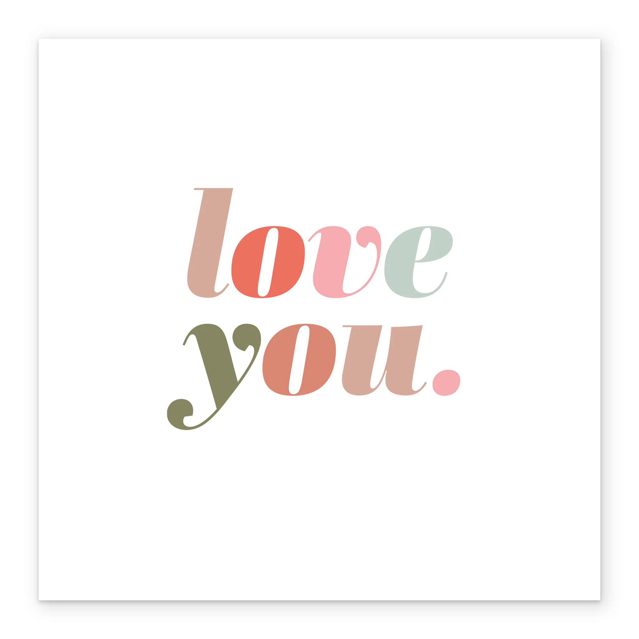 Personalised Colourful 'Love You' Valentine's Day Card - Image 2
