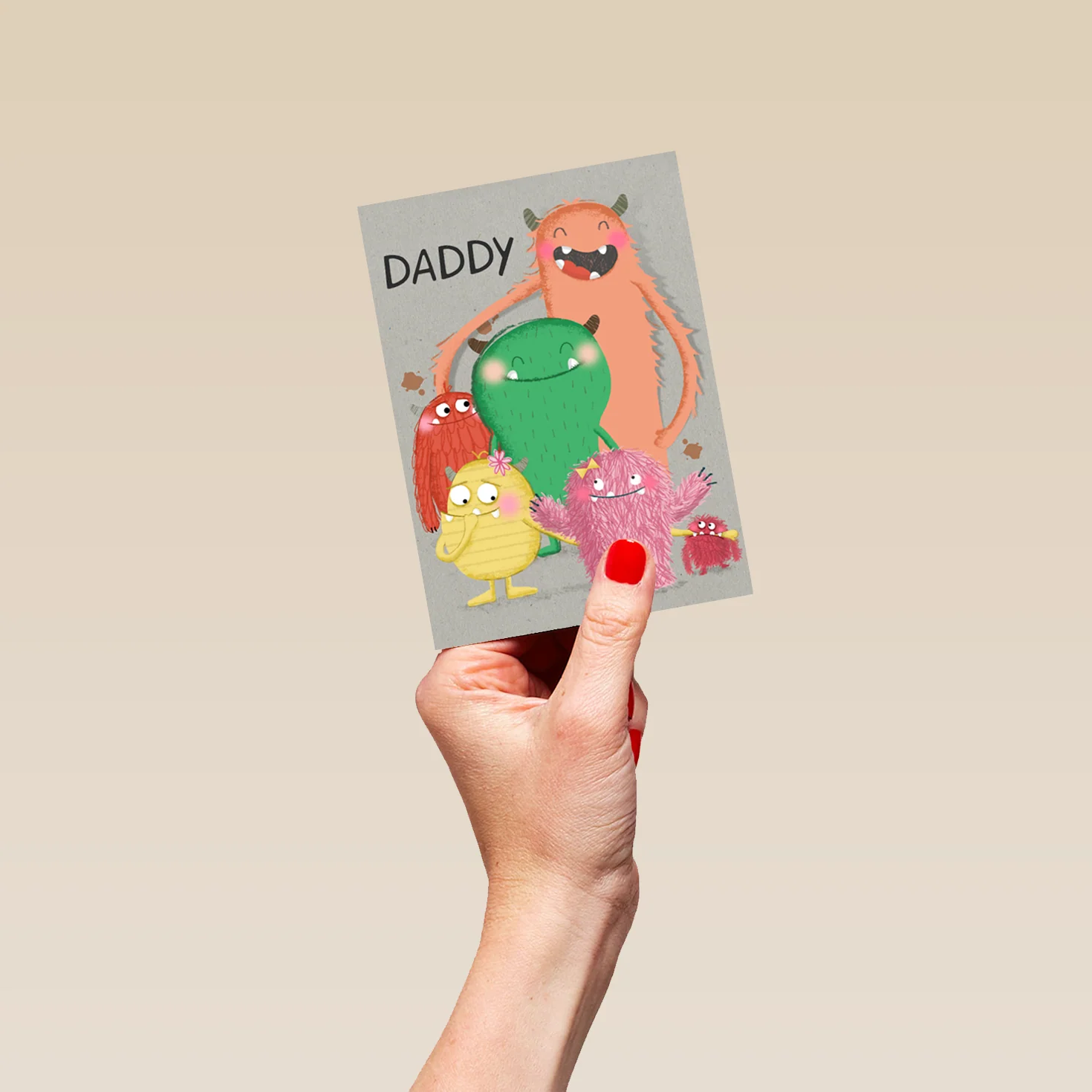 Personalised Colourful Monsters Birthday Card For Daddy - Image 4