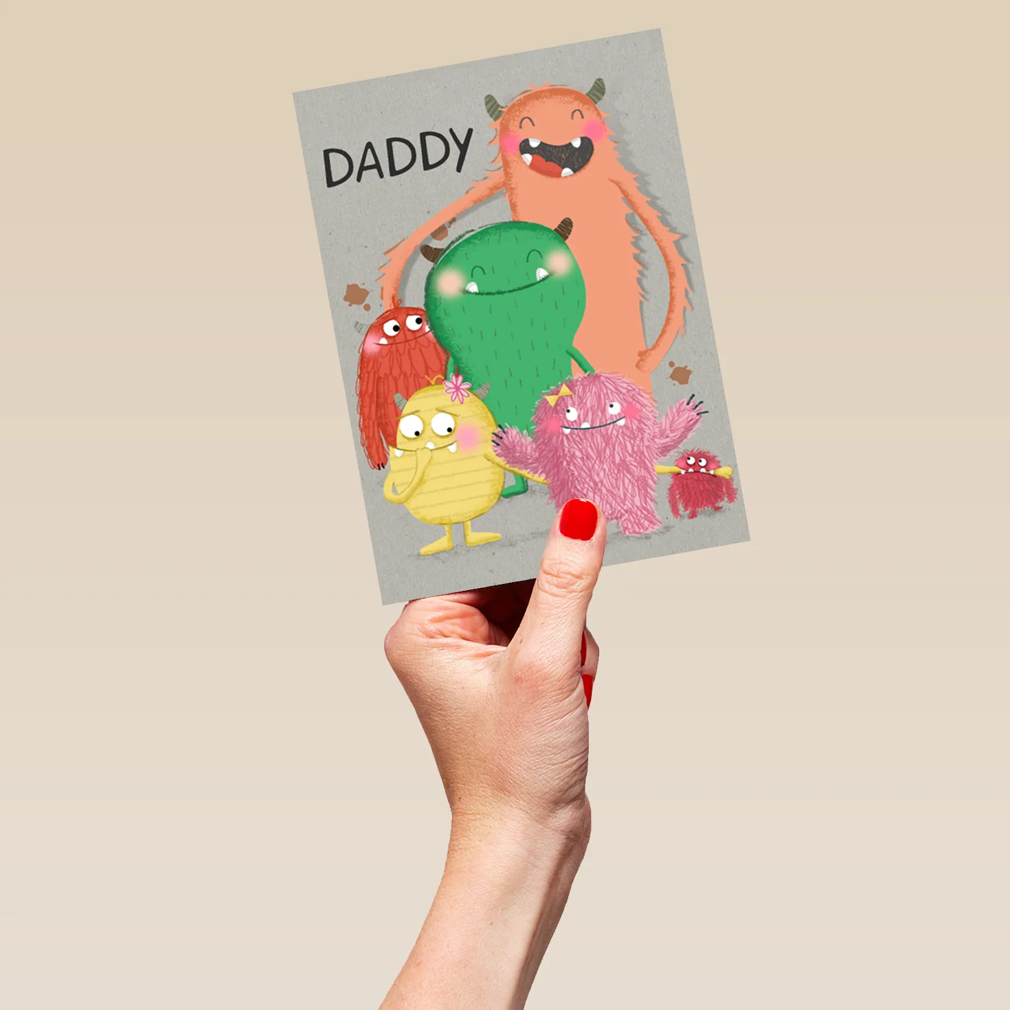 Personalised Colourful Monsters Birthday Card For Daddy - Image 5
