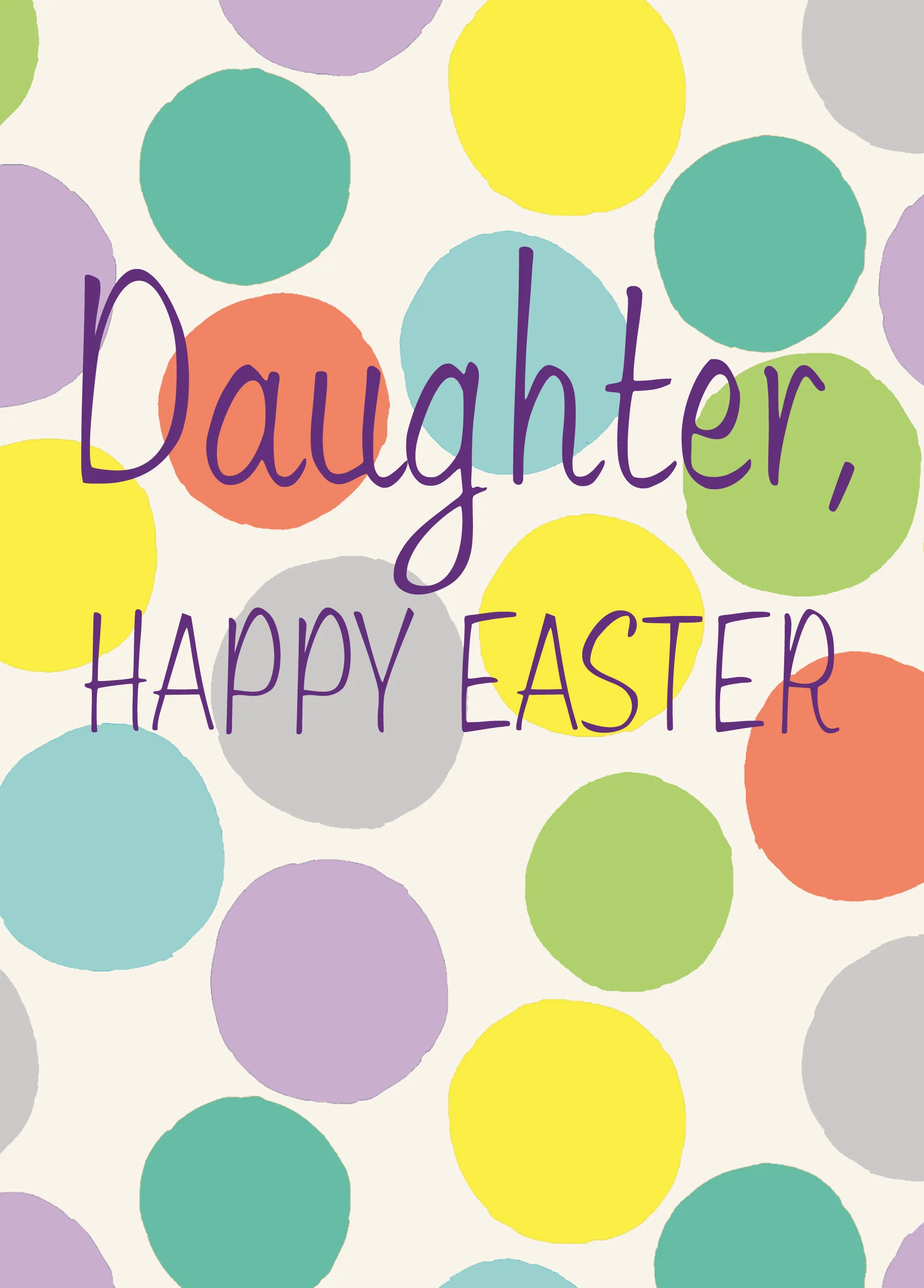 Personalised Colourful Polka Dot Pattern Easter Card for Daughter