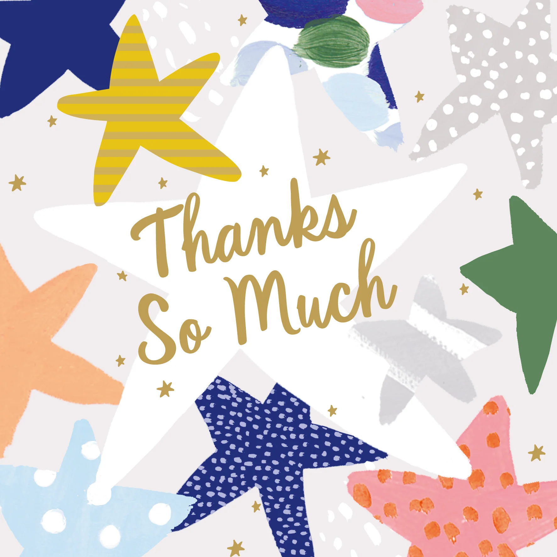 Personalised Colourful Stars Thank You Card