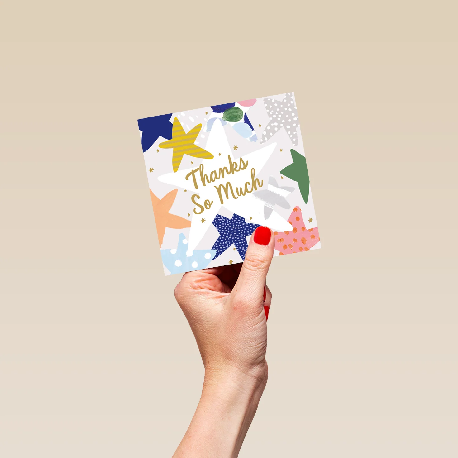 Personalised Colourful Stars Thank You Card - Image 4