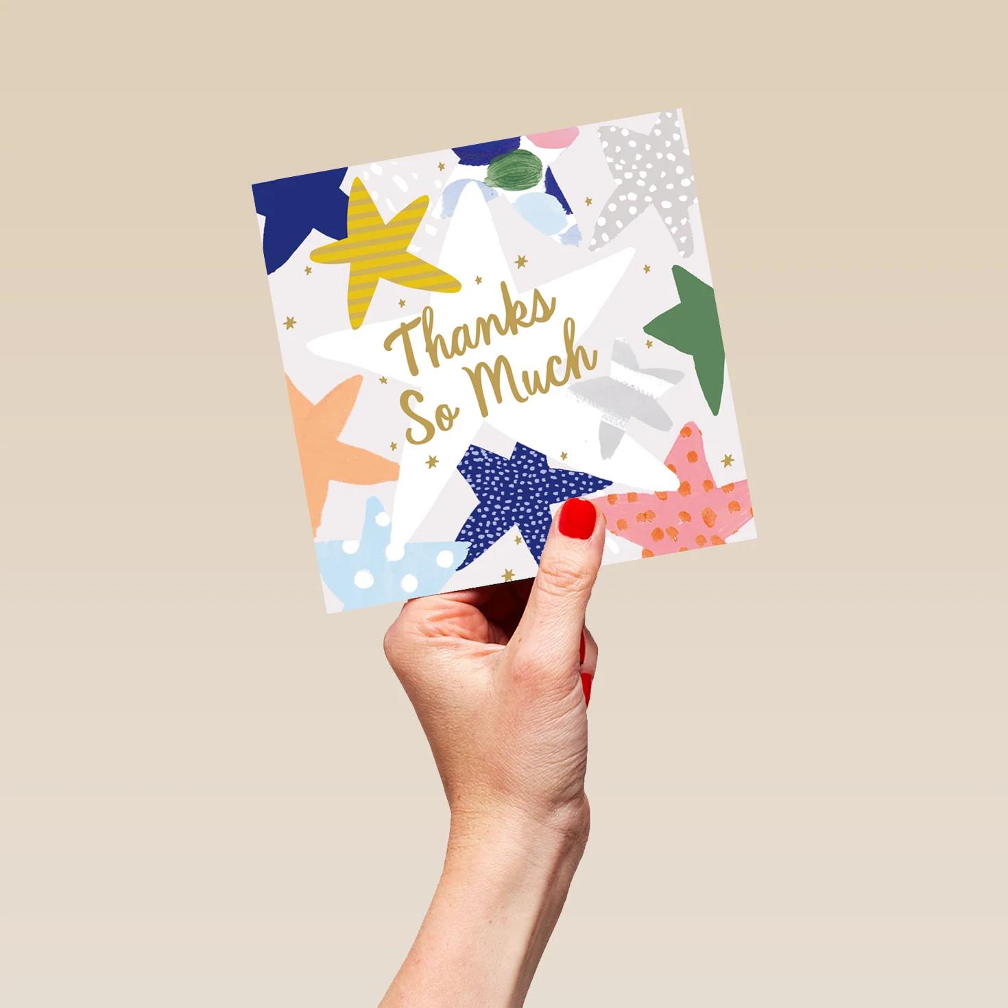 Personalised Colourful Stars Thank You Card - Image 5