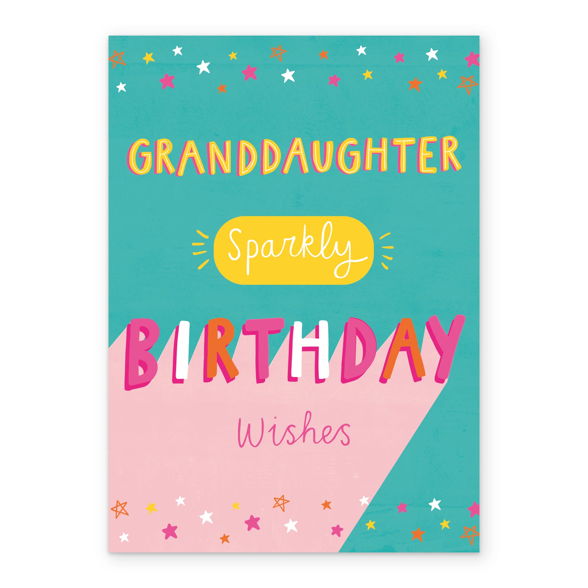 Personalised Colourful Text Birthday Card For Granddaughter - Image 2