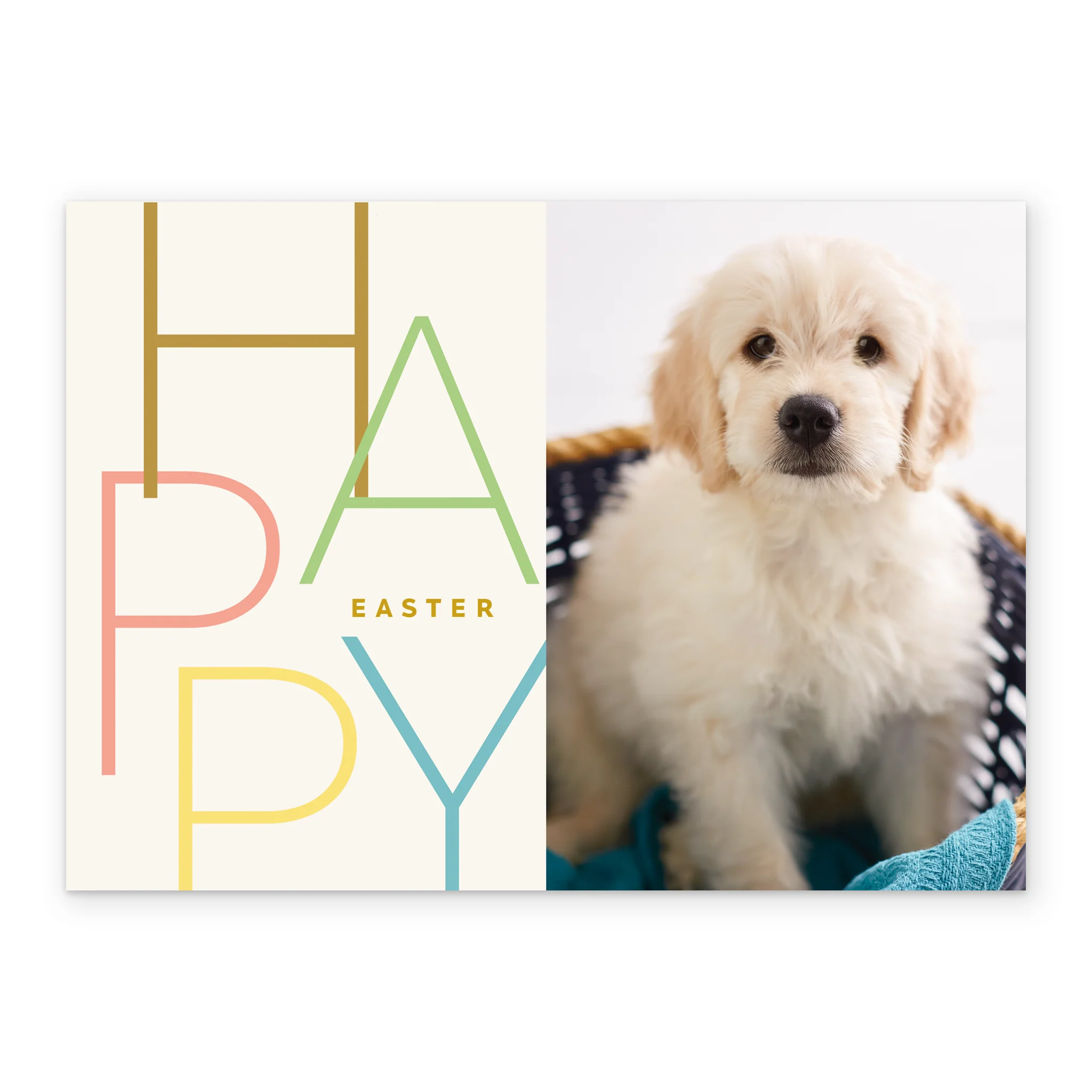Personalised Colourful Text Photo Upload Easter Card - Image 2