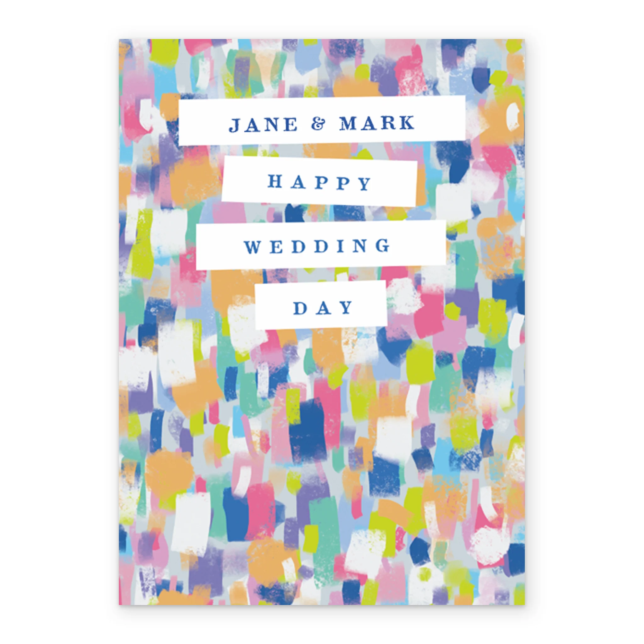Personalised Colourful Wedding Day Card - Image 2
